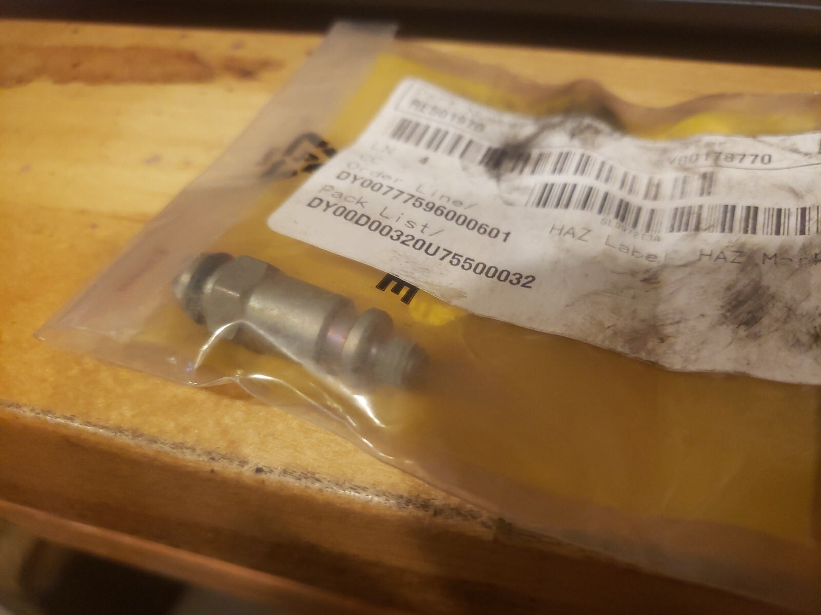 John Deere Original Equipment Fitting RE501970