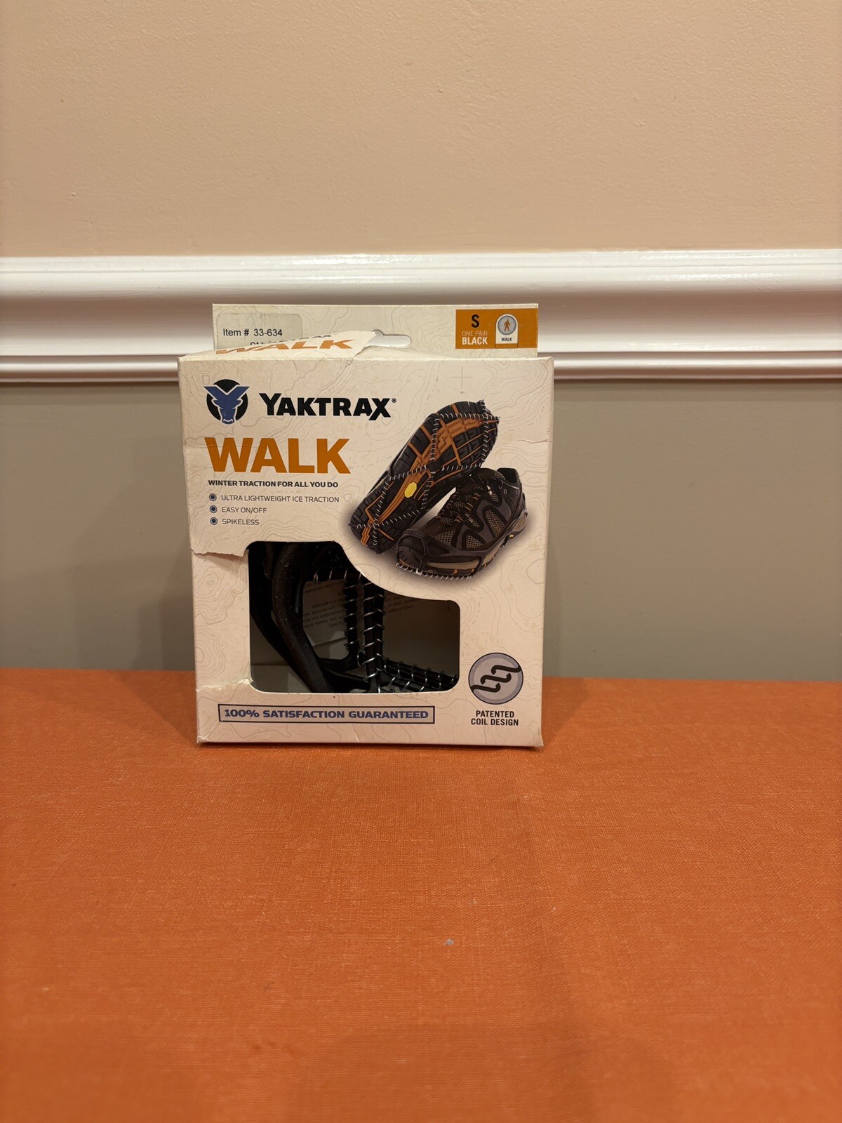 YAKTRAX WALK  SIZE SMALL--ONE PAIR WINTER TRACTION CLEAT OPEN BOX