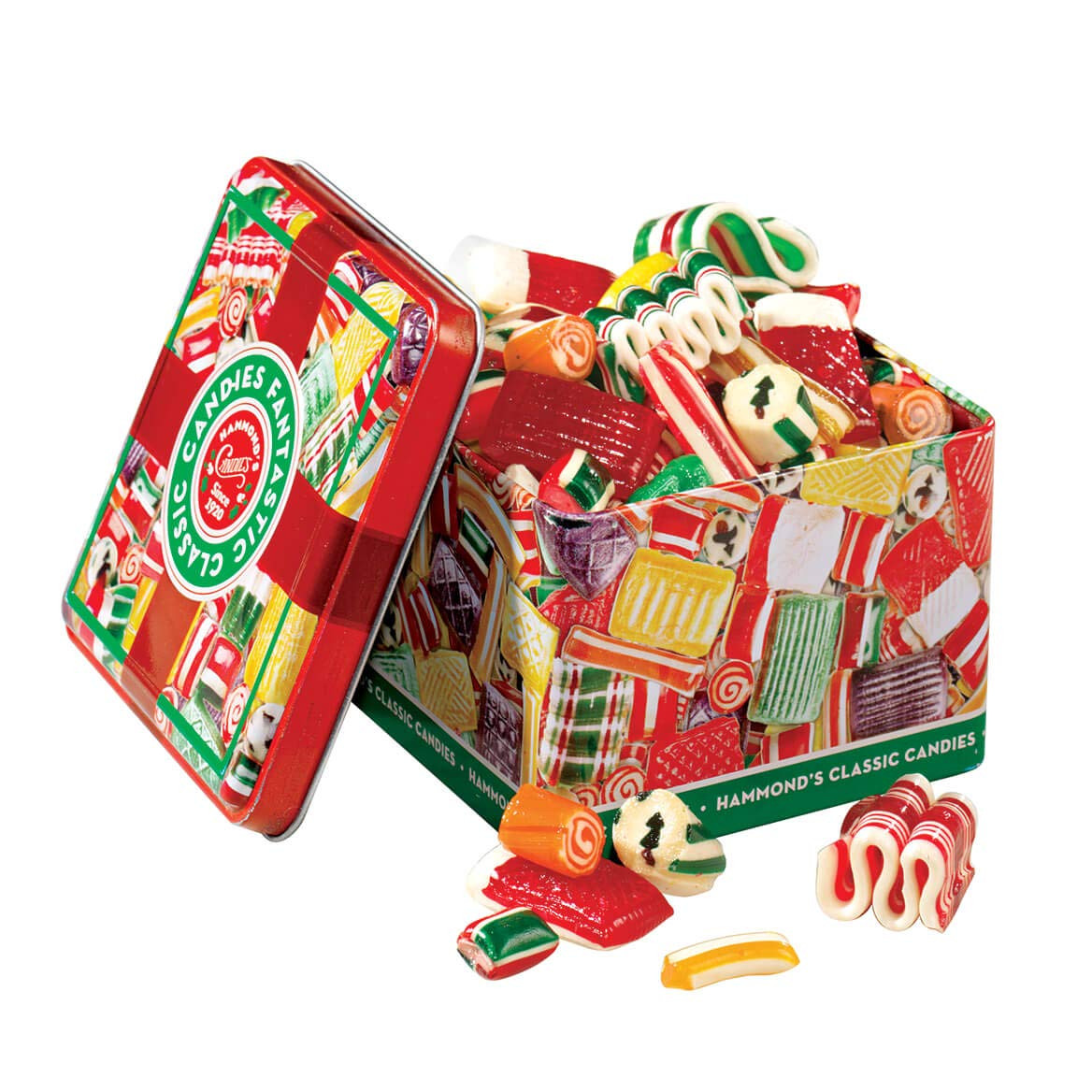 - Old Fashioned Holiday Classics Mix Hard Candy in Decorative Tin, Includes Asso
