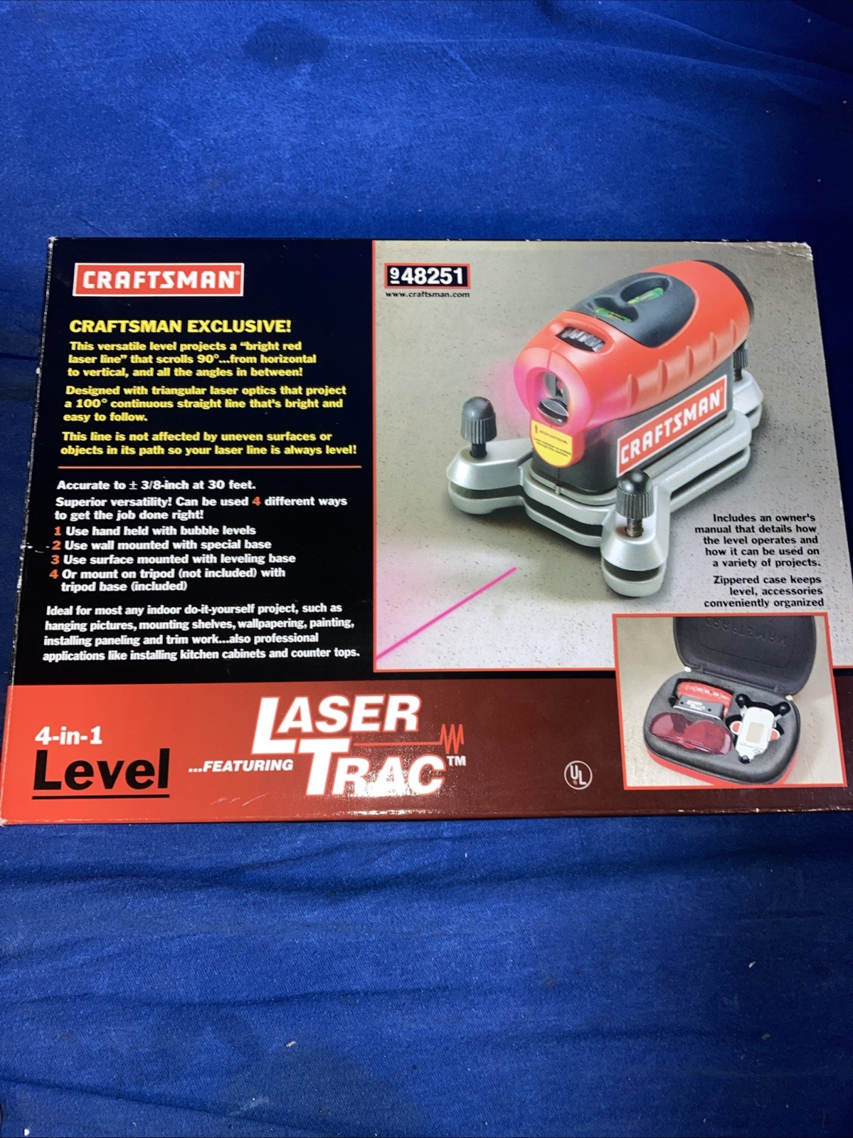 Craftsman 4-in-1 Laser Level with Laser Trac Zippered Case