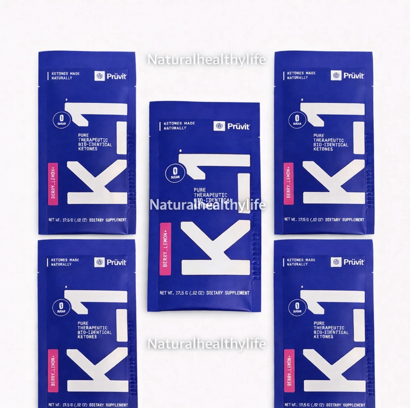 NEW K-1 Prüvit Ketones 5 Packets Charged  BERRY LEMON / FREE SHIPP Exp 2027