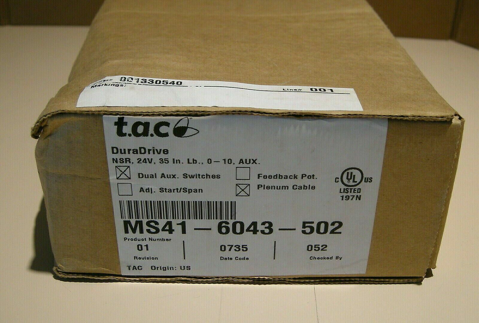 Schneider Electric  t.a.c. DuraDrive Electric Damper Actuator MS41-6043-502
