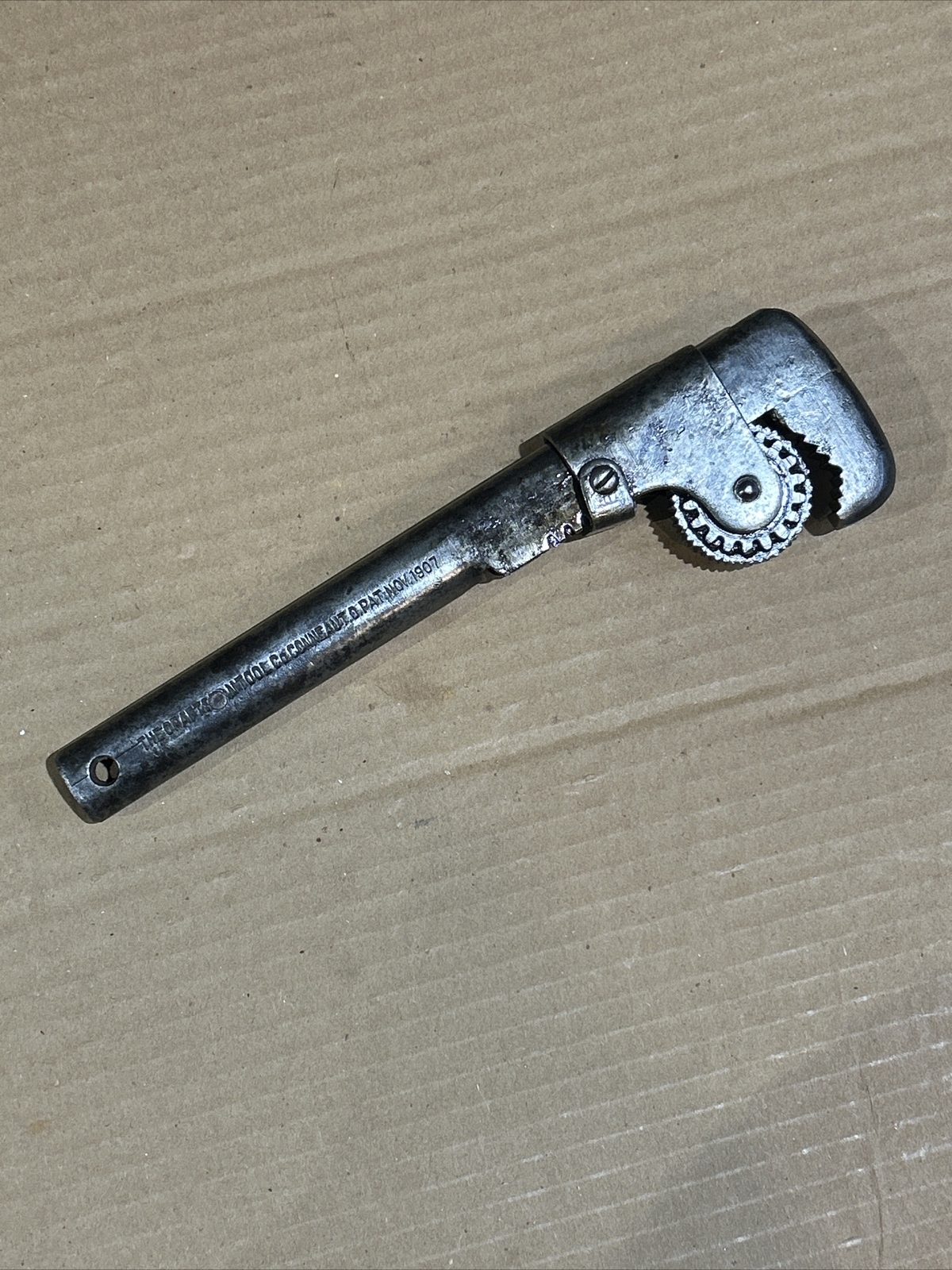 Antique Craft 8" Adjustable Pipe Wrench Craftsman Tool Co. 1907 Conneaut Ohio