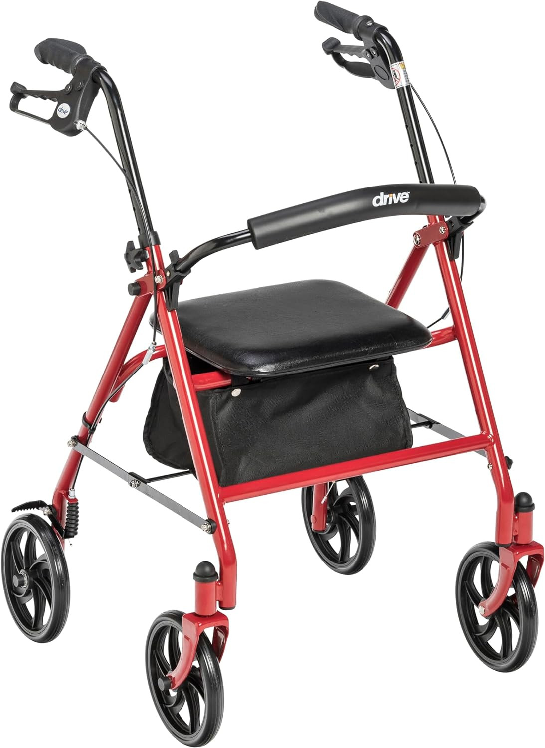 Medical Adult Rollator Walker Portable Folding Chair Seat for Handicap Disabled