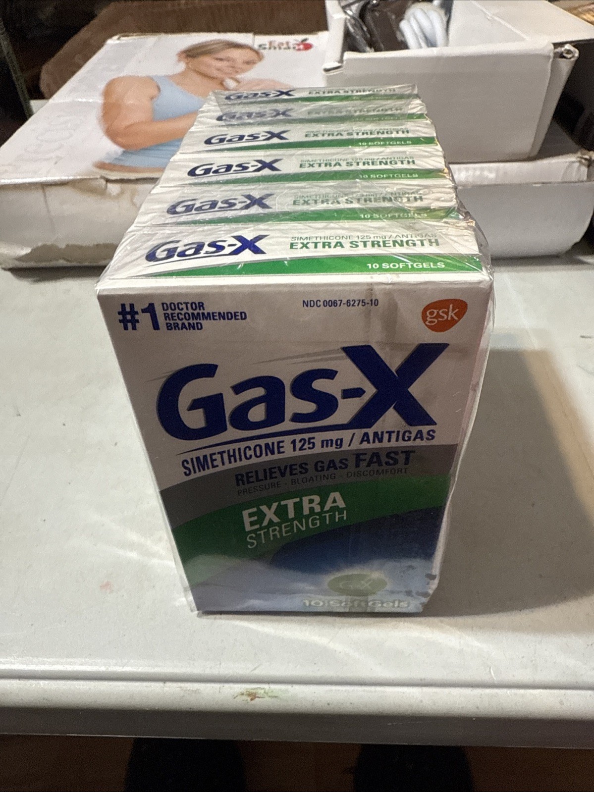 Gas-X 6 Boxes Extra Strength Gas Relief Softgels, 10 Ct Ea Exp 10/26