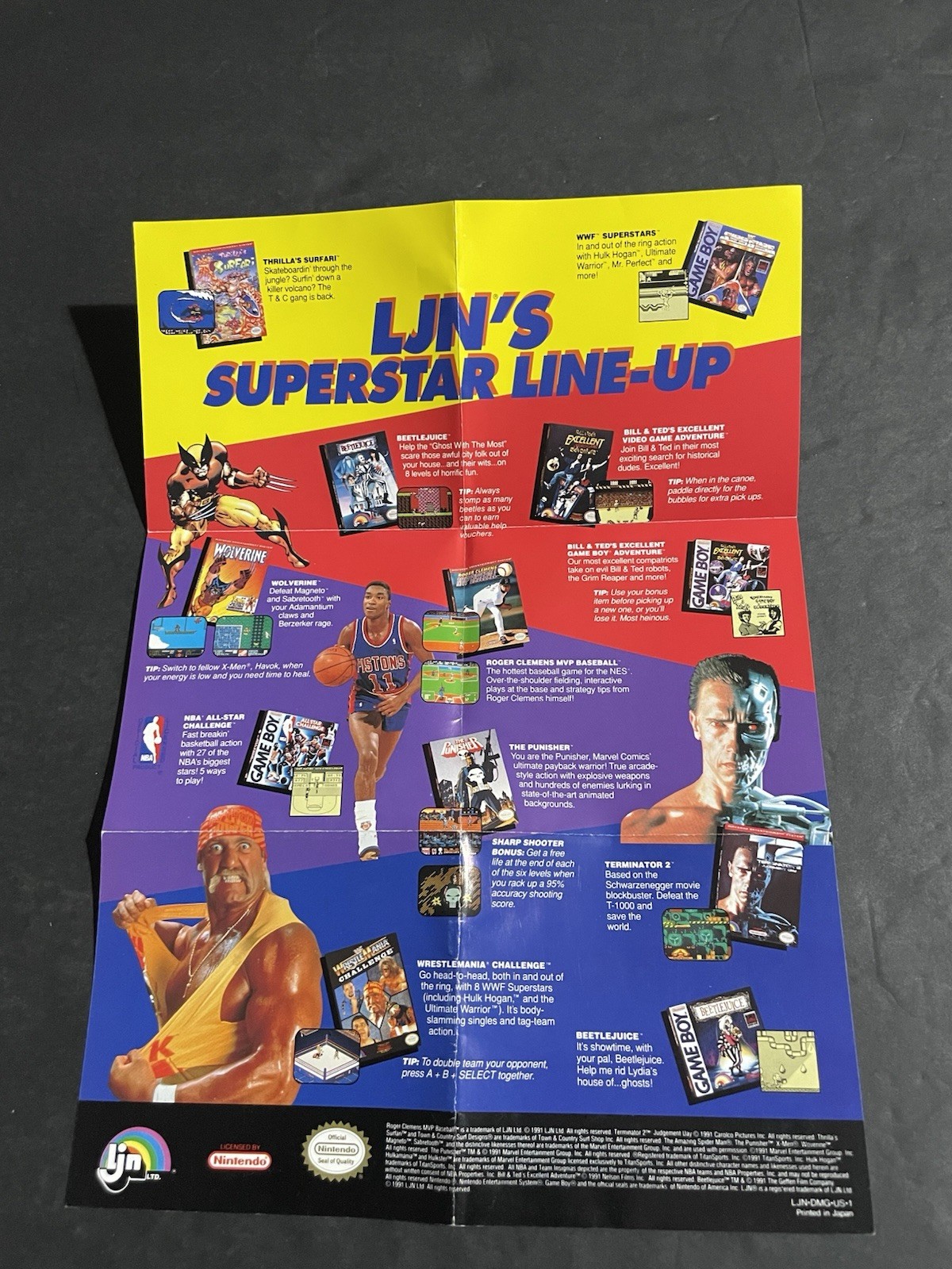 Nintendo gameboy LJN Poster insert Ljn-dmg-us-1