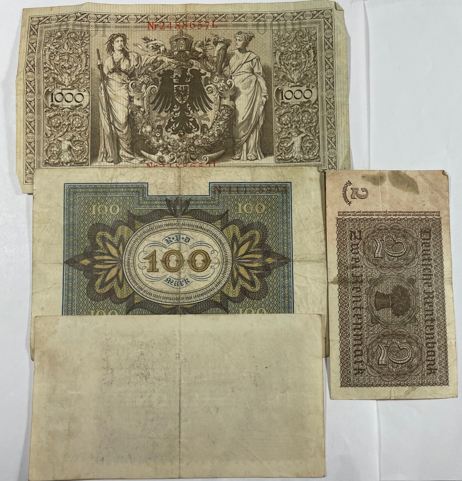 Germany 7 Diff. old notes mixed grades (#762)