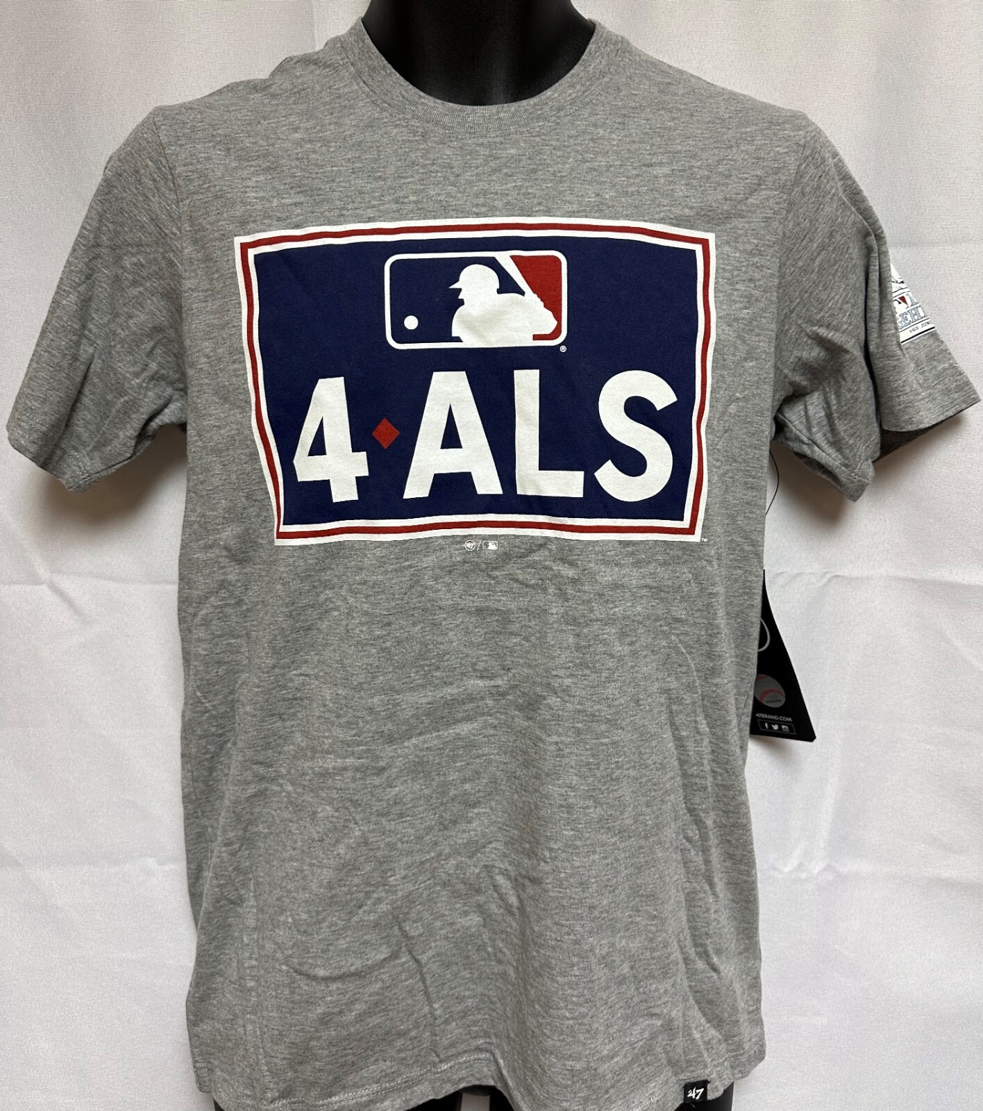 Official MLB LG4 ALS Lou Gehrig Day '47 Brand Baseball Tee T-Shirt 100% Charity