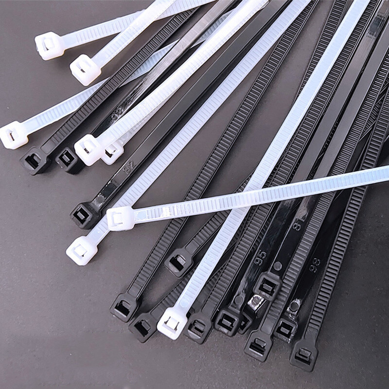 2.5mm Width Nylon Plastic Cable Ties Zip Tie Wraps Strong All Sizes White/Black