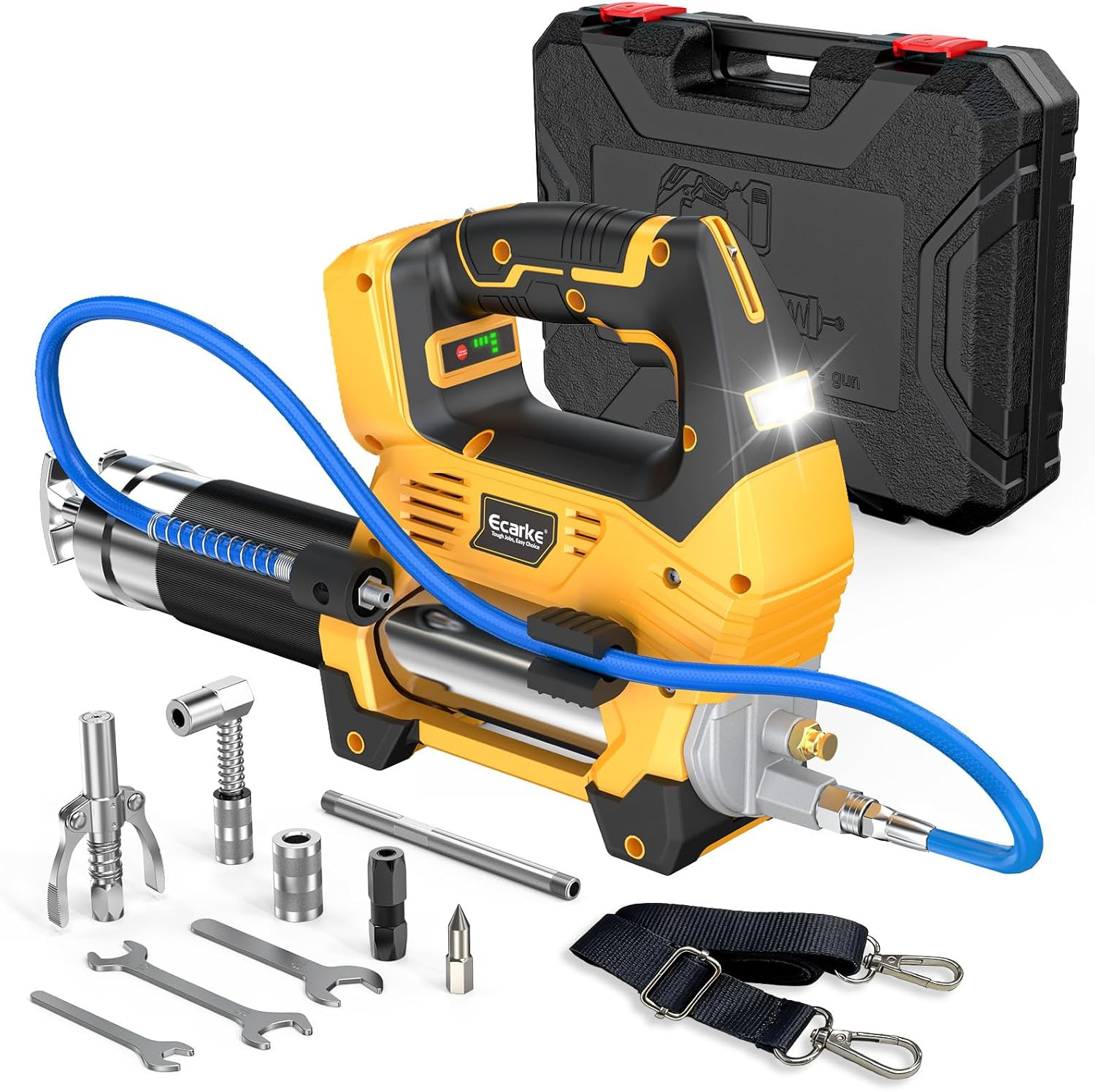 Cordless Grease Gun, Compatible with Dewalt 20V Battery (Tool Only), 3‑Speed Adj