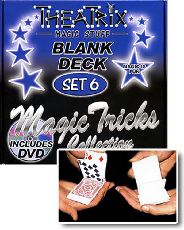 NEW IN BOX Theatrix Magic Blank Deck Trick Tricks Set / DVD - Set 6