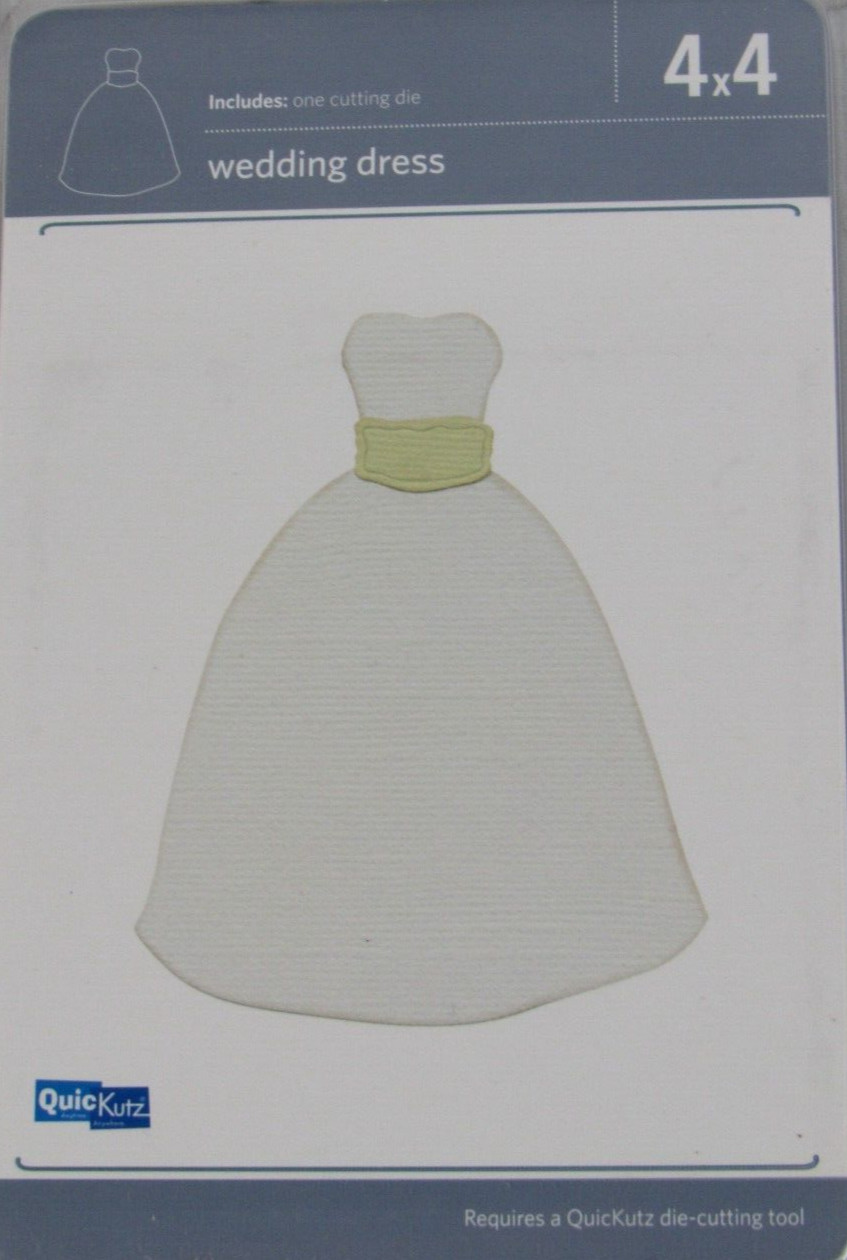 QuicKutz Wedding Dress 4x4, 1 Cutting Die Set REV-0204-S