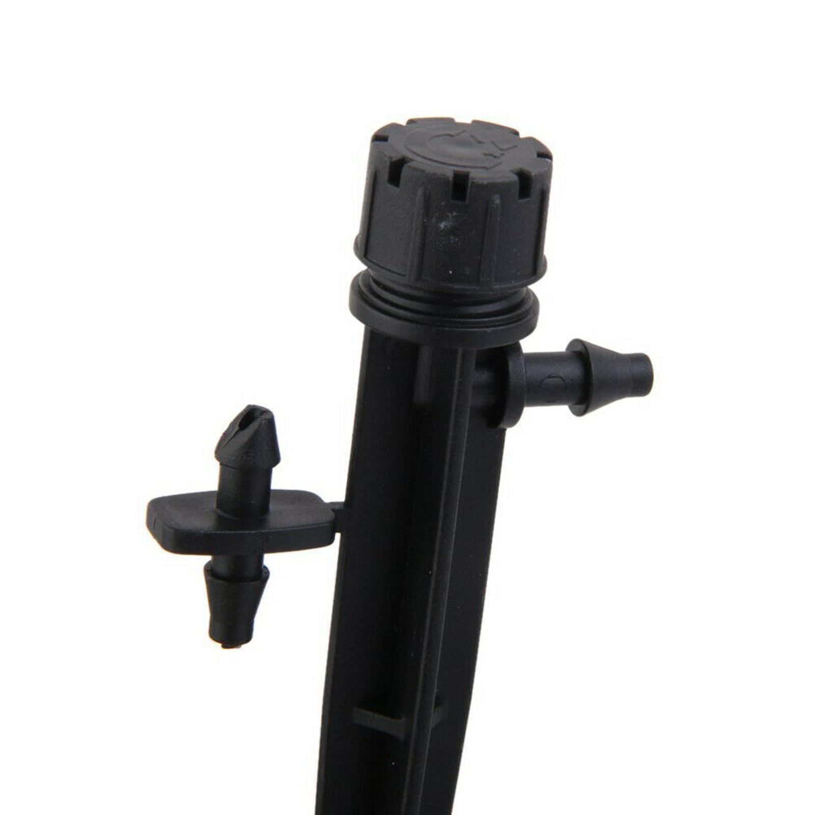 100Pcs Adjustable Water Flow Polypropylene Nozzle Stake Drip Sprinklers Garden&