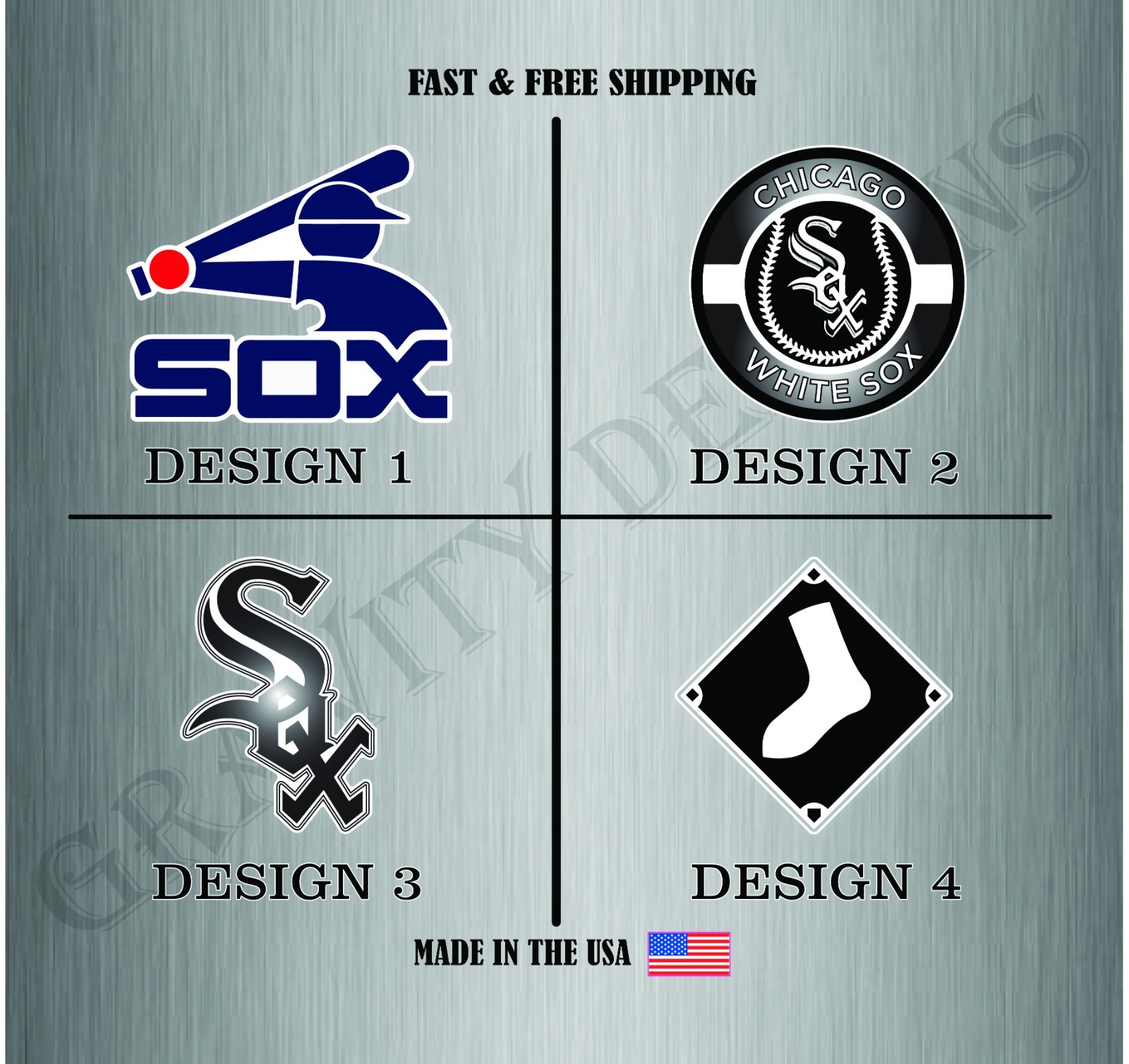 CHICAGO WHITE SOX BASEBALL MLB LOGO VINYL STICKER DECAL CAR TRUCK WATER RESIST