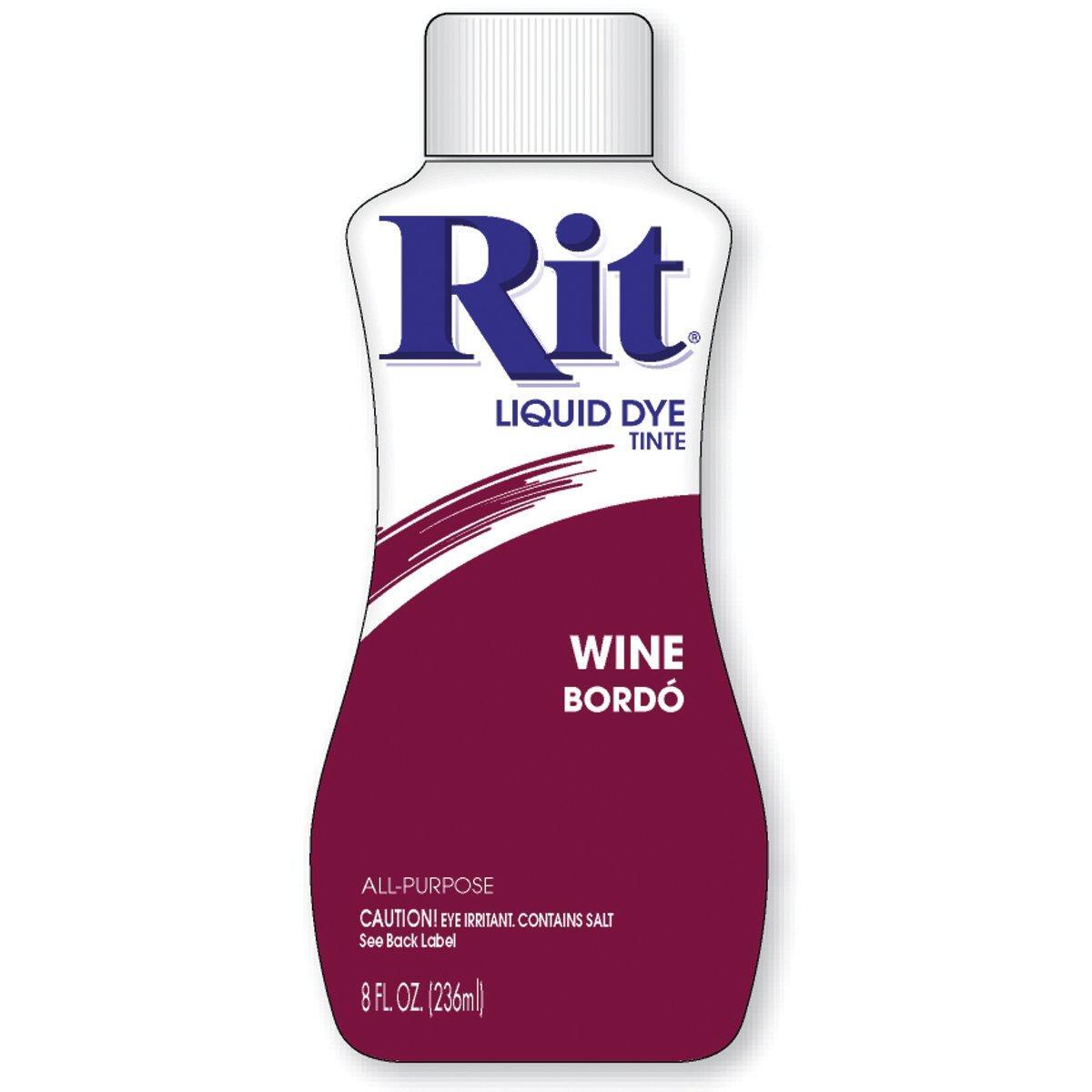 Wine Color Dye Fabric Rit Liquid 8Oz Clothing Clothes Shirt Hide Laundry Garment
