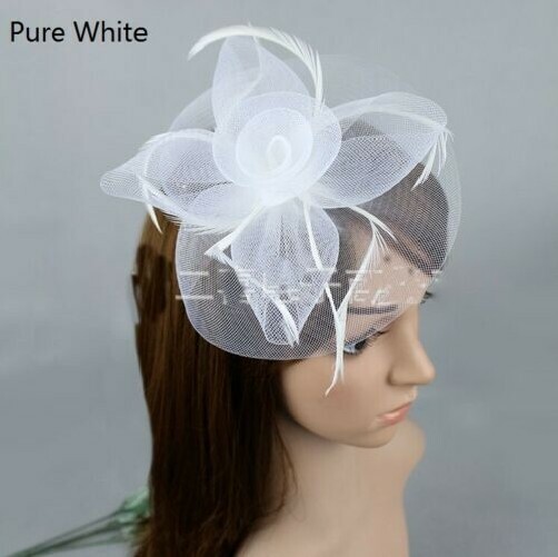 Bride Headband Hat Weddings Fascinator Women Day Royal Race Ascot 5
