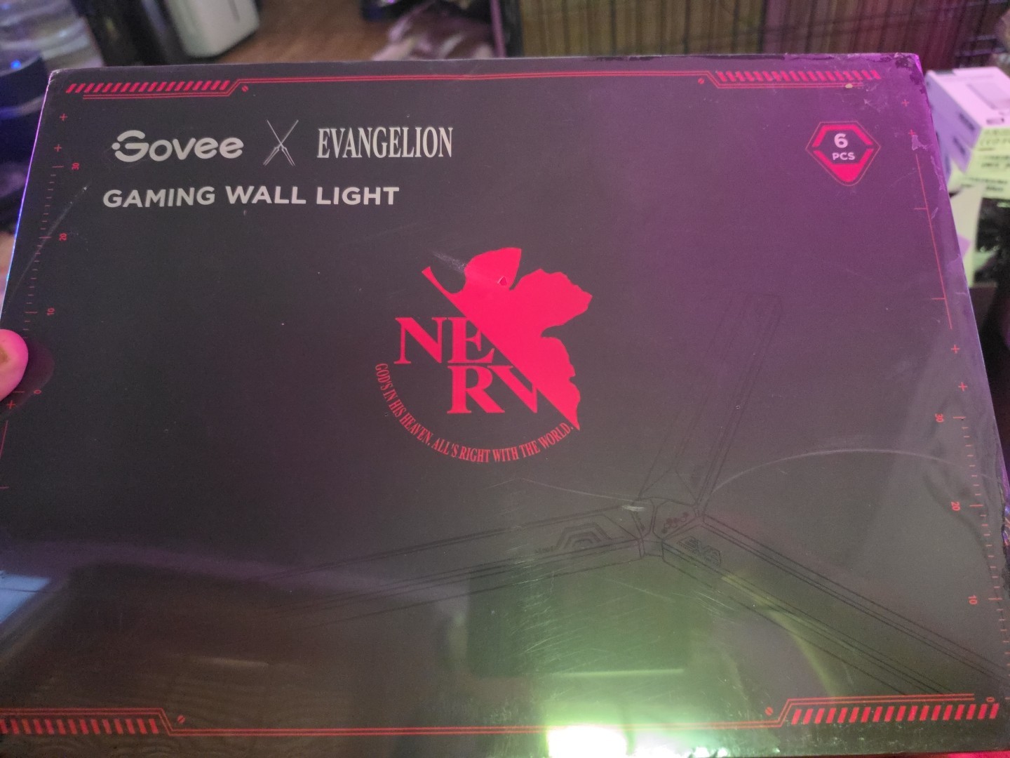 Govee x Evangelion Gaming Wall Light RGBIC Light Bars - Sealed -Limited Edition