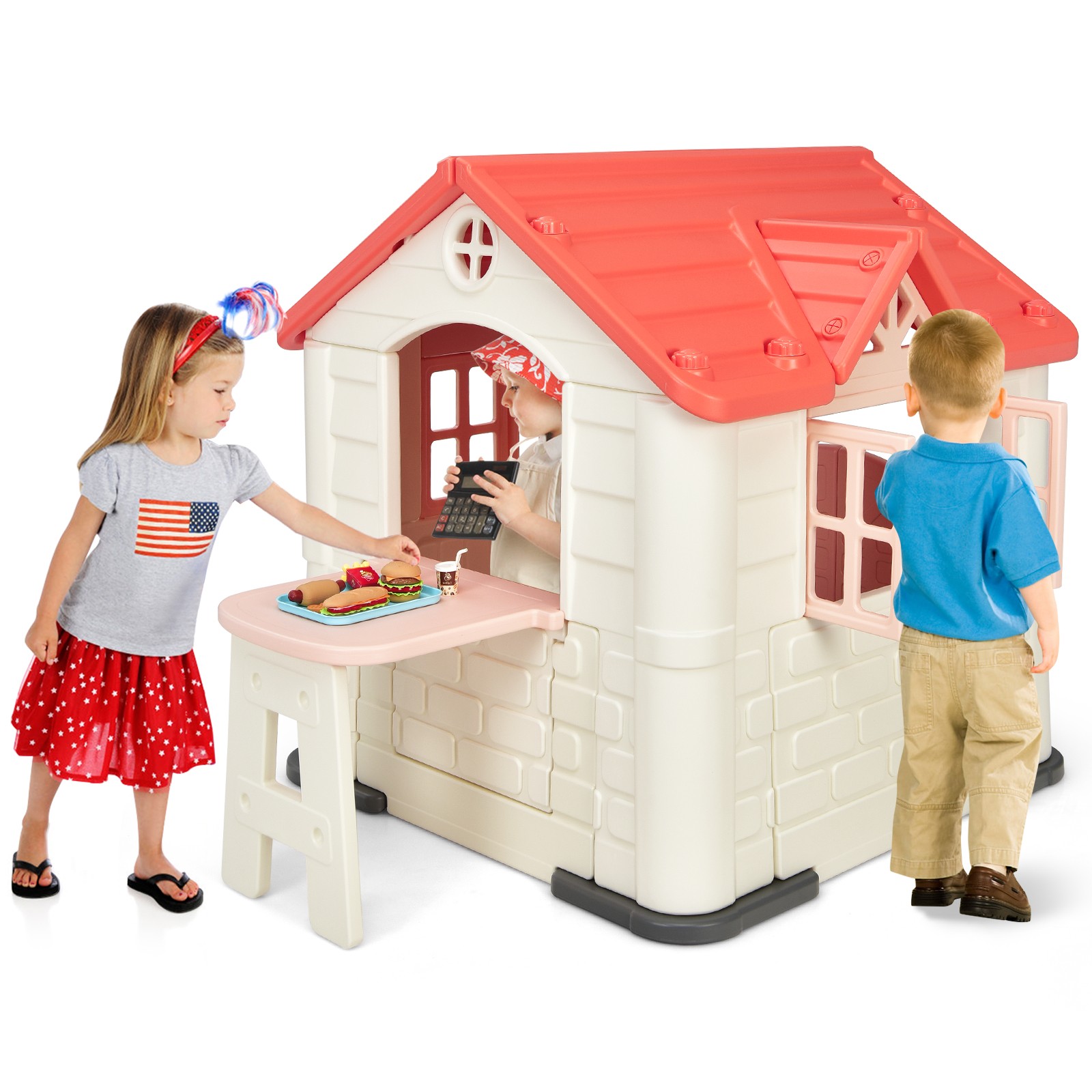 Kid’s Playhouse Pretend Toy House For Boys & Girls 7 PCS Toy Set