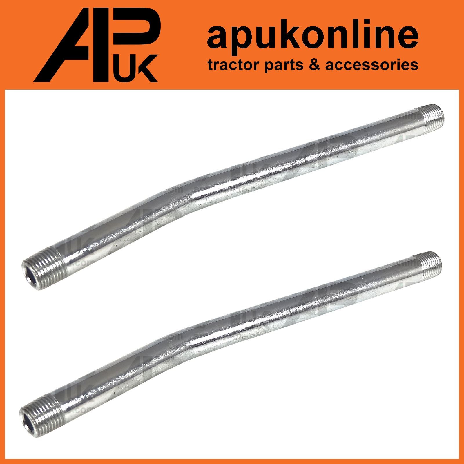 2x Grease Gun Tubes Cranked for Case IH Ford New Holland Massey Ferguson Tractor