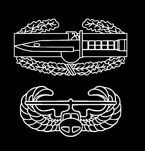 CAB and AIR ASSAULT WINGS Window Sticker Decal - White 8" WIDE