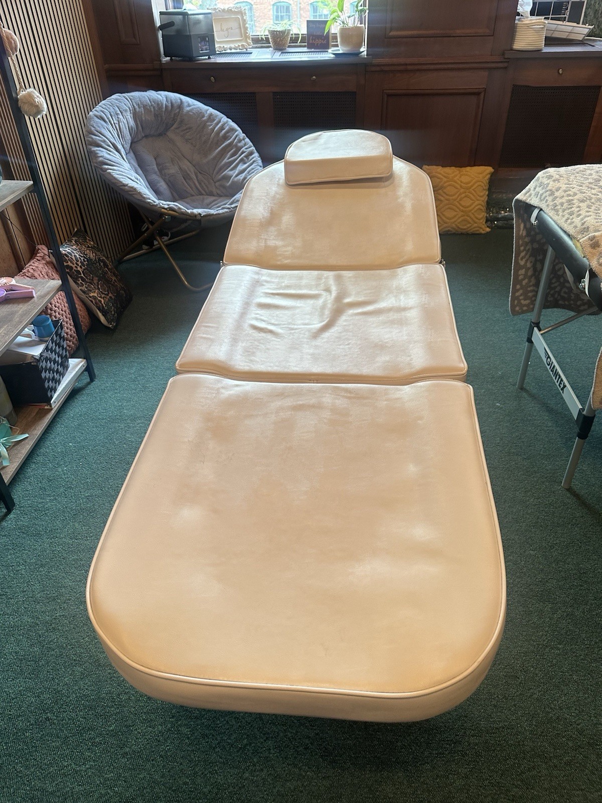 White Adjustable Hydraulic Facial Bed Reclining Massage Table Salon Tattoo Chair