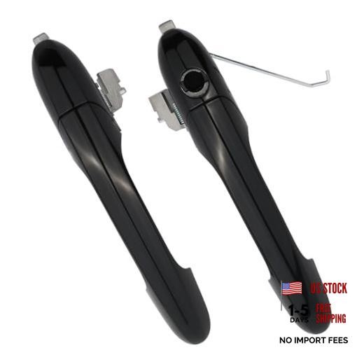 APPERFiT Exterior Door Handles with Key Hole for Left Driver & Right Black