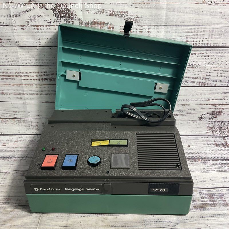 Bell & Howell Language Master 1757B Green and Black *FOR PARTS*