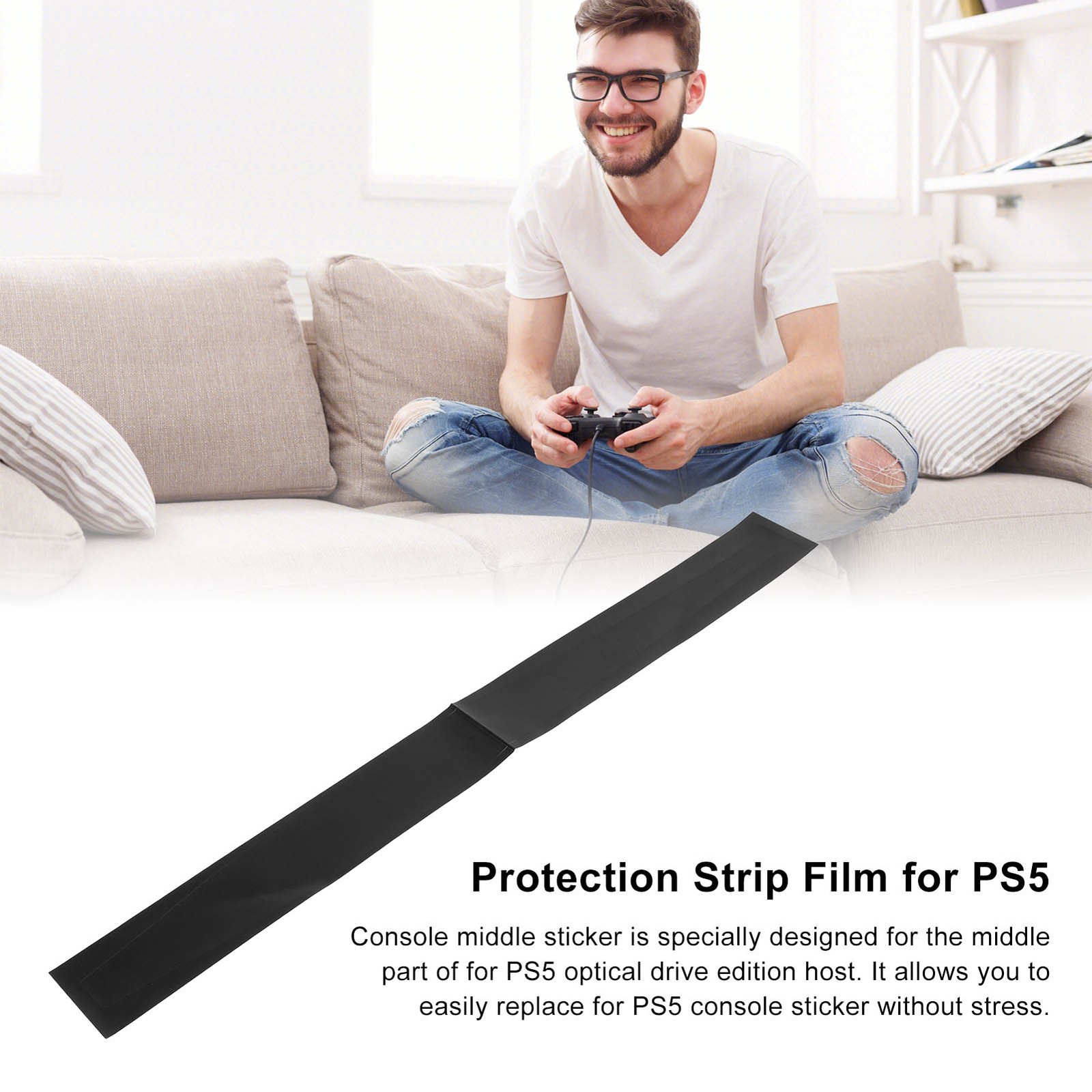 ˇIntegral Scratch Resistant Middle Strip Sticker For Console