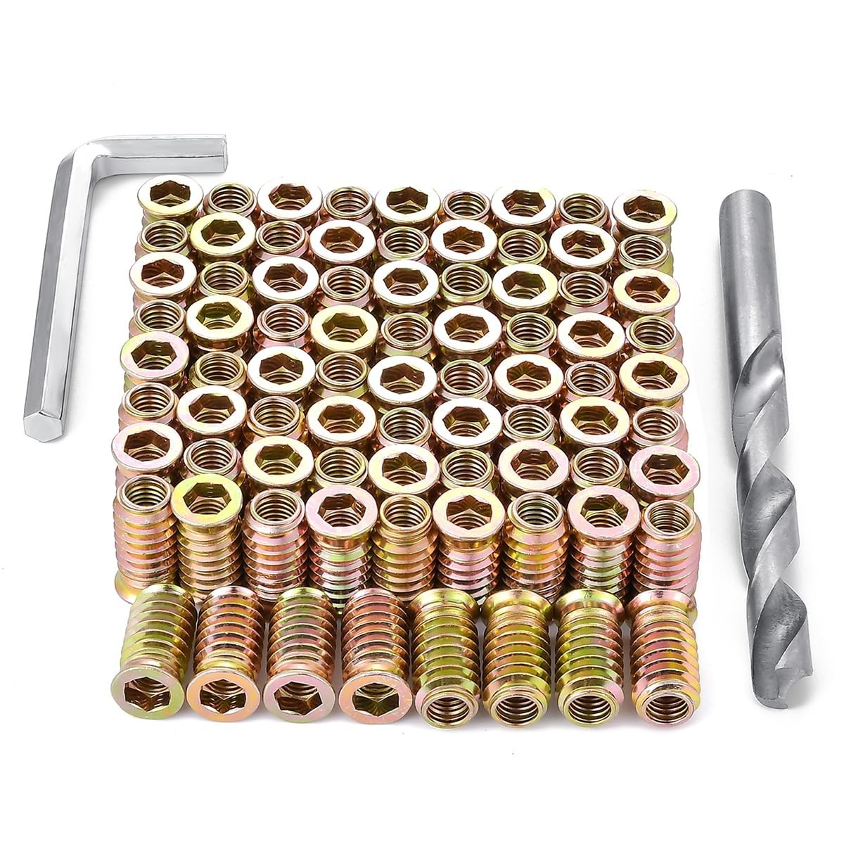 50 Pieces 5/16 Threaded Inserts for Wood Insert Nut Woodworking Tools Flush Nut