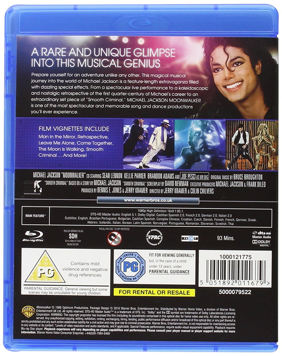 MOONWALKER (1988) Michael Jackson - Blu-Ray BRAND NEW Free Ship