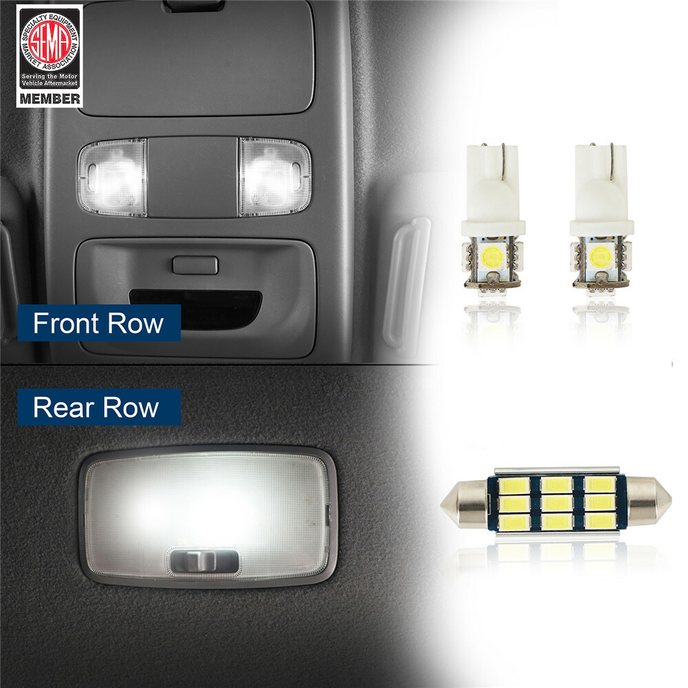 Fit Toyota Tacoma 2005-2015 Interior Dome Lights White LED Map Light Bulbs 3Pcs