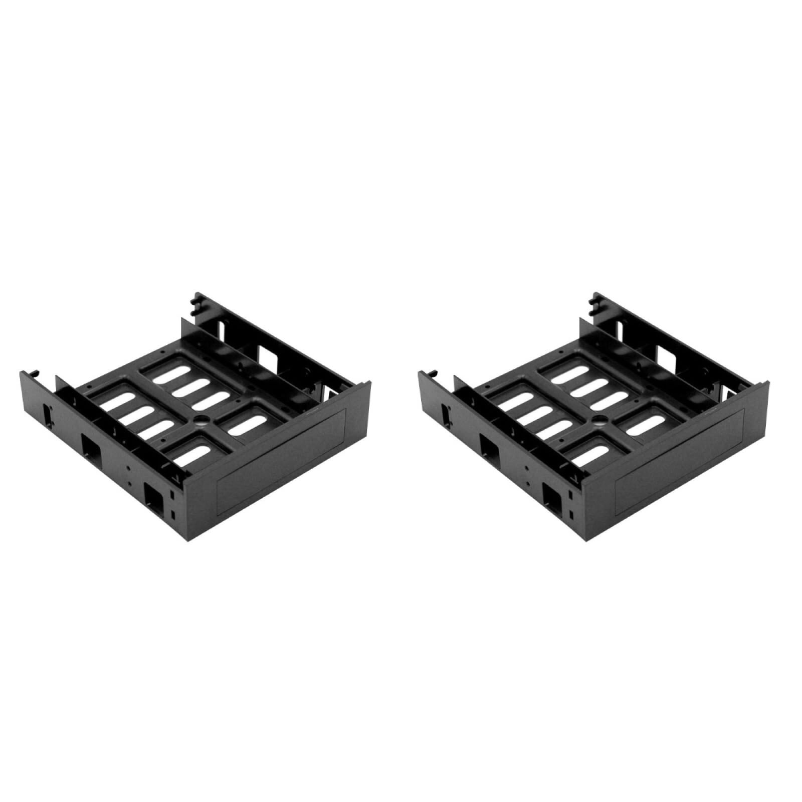 2pcs HDD Bracket Internal Hard Drive Mounting Kit 3.5-inch to 5.25-inch Front...
