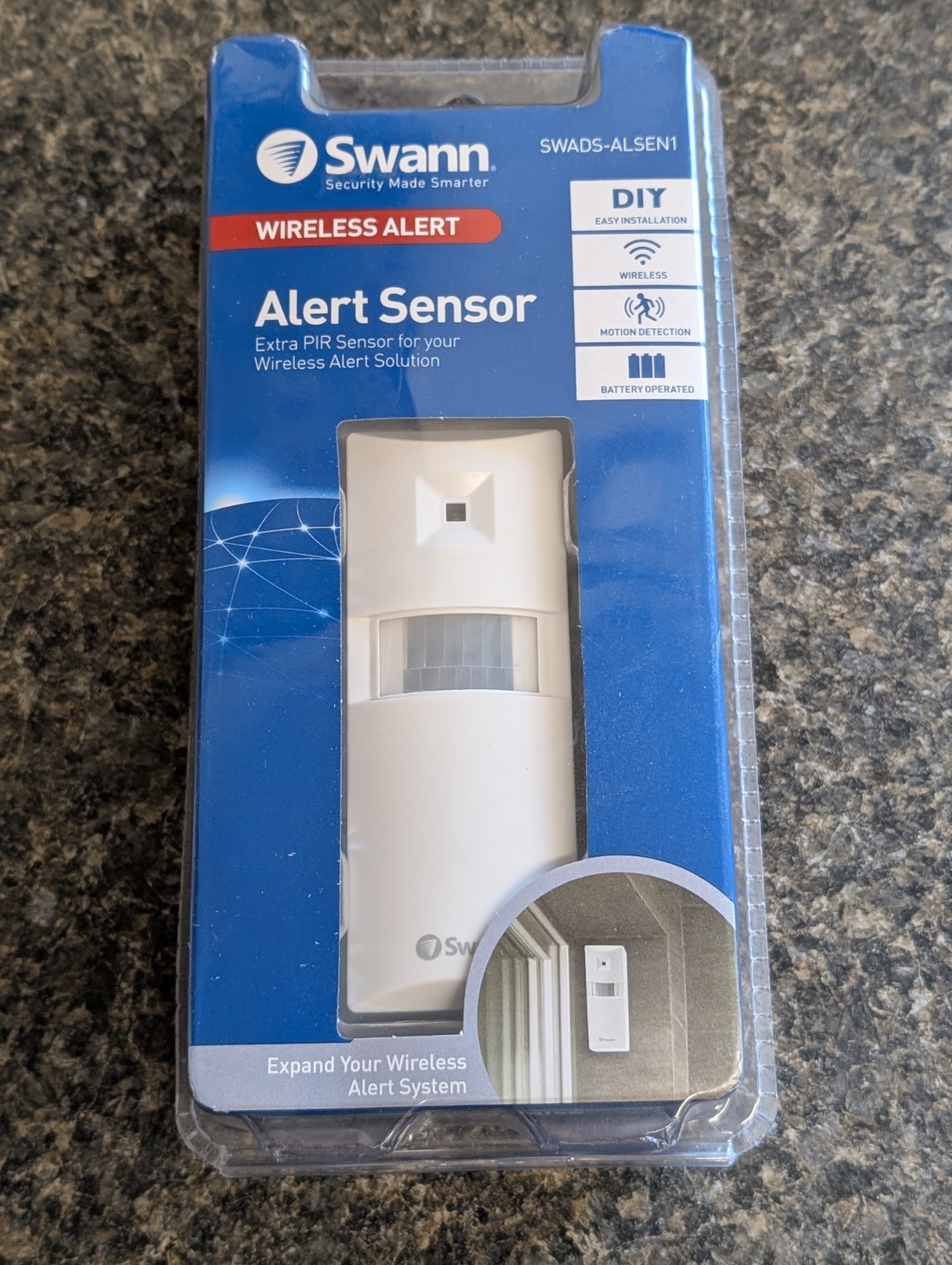 New Sealed Swann Wireless Alert Sensor Extra PIR Sensor Model SWADS-ALSEN1