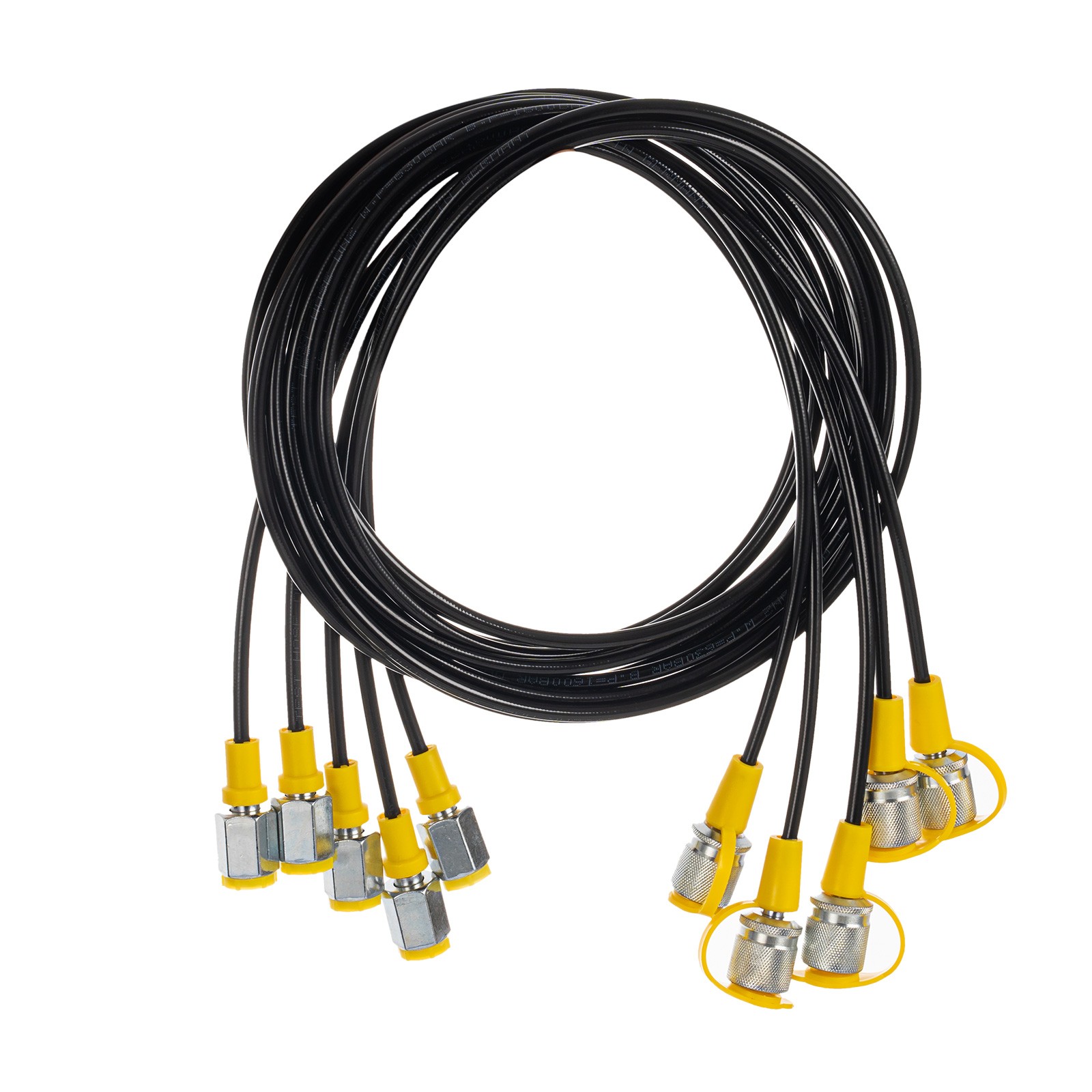 Hydraulic Pressure Test Kit 10000psi 5 Hoses 5 Gauges 13 Couplings 14 Connectors