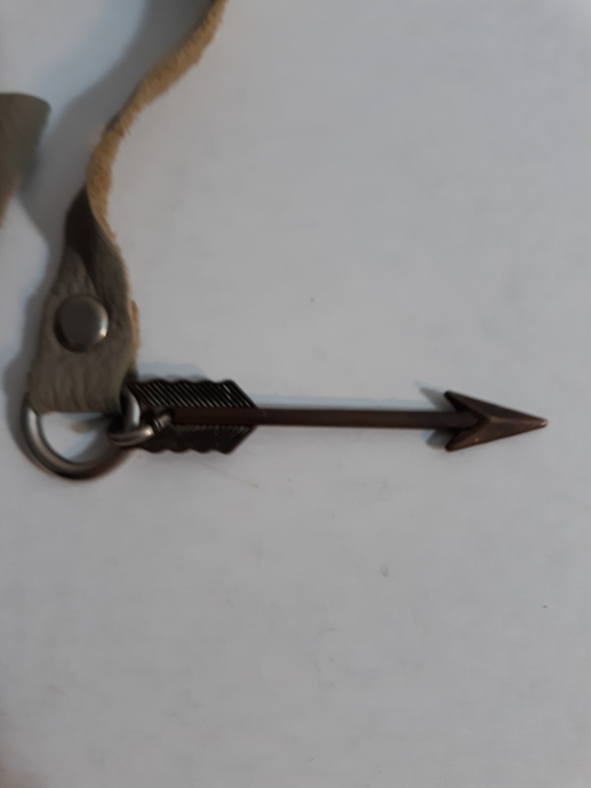 Leather Strap And Non Metallic Arrow Accent Measures 2.5" Long