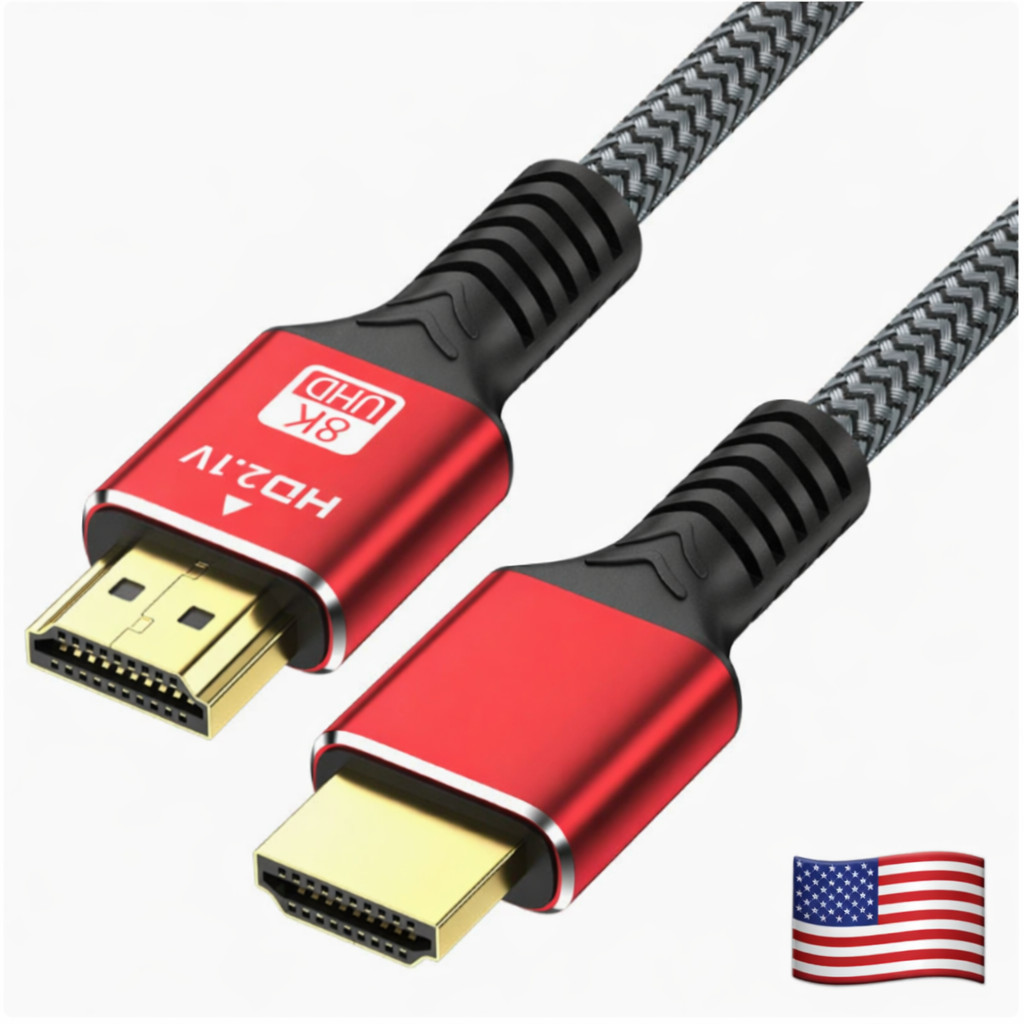 1.5m HDMI 2.1 Cable 8K 60Hz 4K 120Hz 3D HDR 48Gbps HiFi eARC Dolby 59" FREE SHIP