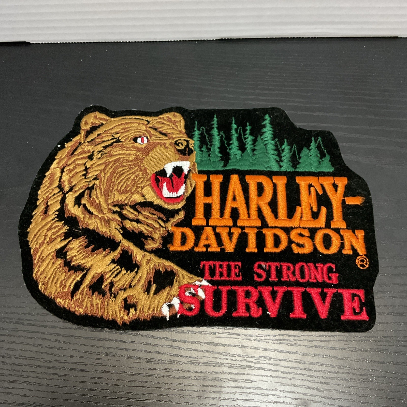 Harley-Davidson Motorcycles BEAR Embroidered Patch "The Strong Survive”