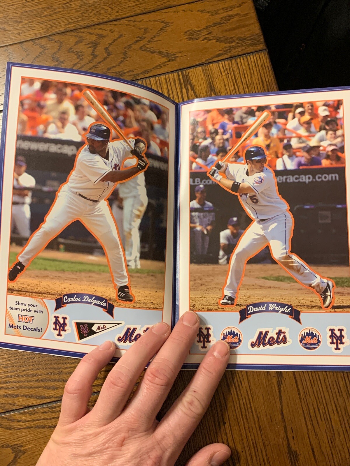 VINTAGE 2007 NY NEW YORK METS 2007 NY VS NY GAME PLAY - WRIGHT, DELGADO DECALS