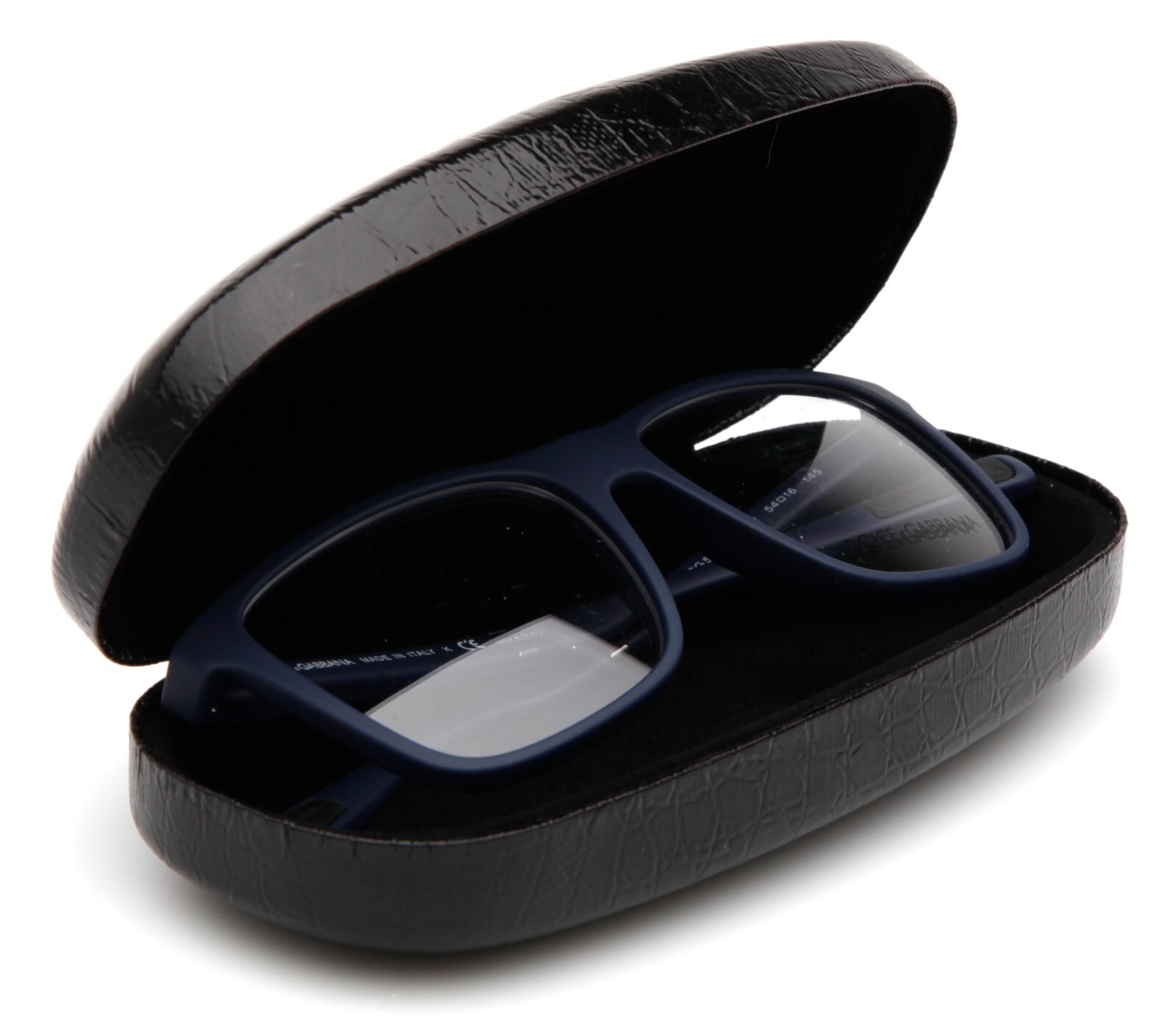 NEW Clam Shell Hard Eyeglasses Glasses Case Black w/ Microfiber Cleaning Cloth