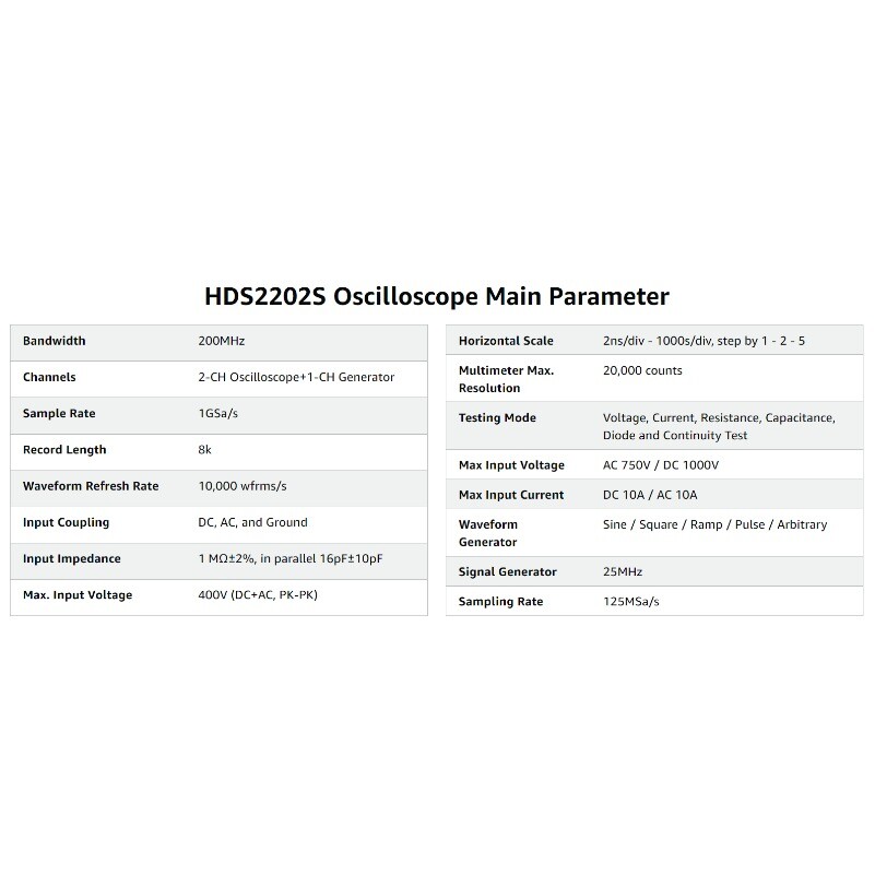 HDS2202S Handled Digital Oscilloscope for OWON HDS200 Series High Performance--