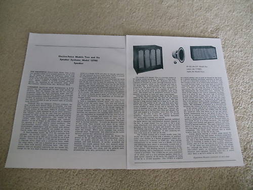 Electro-Voice 2, 6, 15trx Speaker Review, 2 pgs, 1964