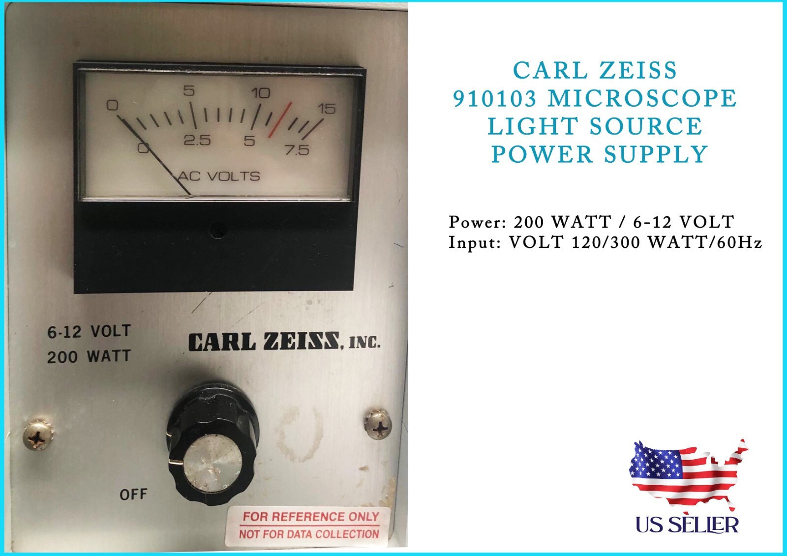 POWER SUPPLY CARL ZEISS 910103 MICROSCOPE LIGHT SOURCE