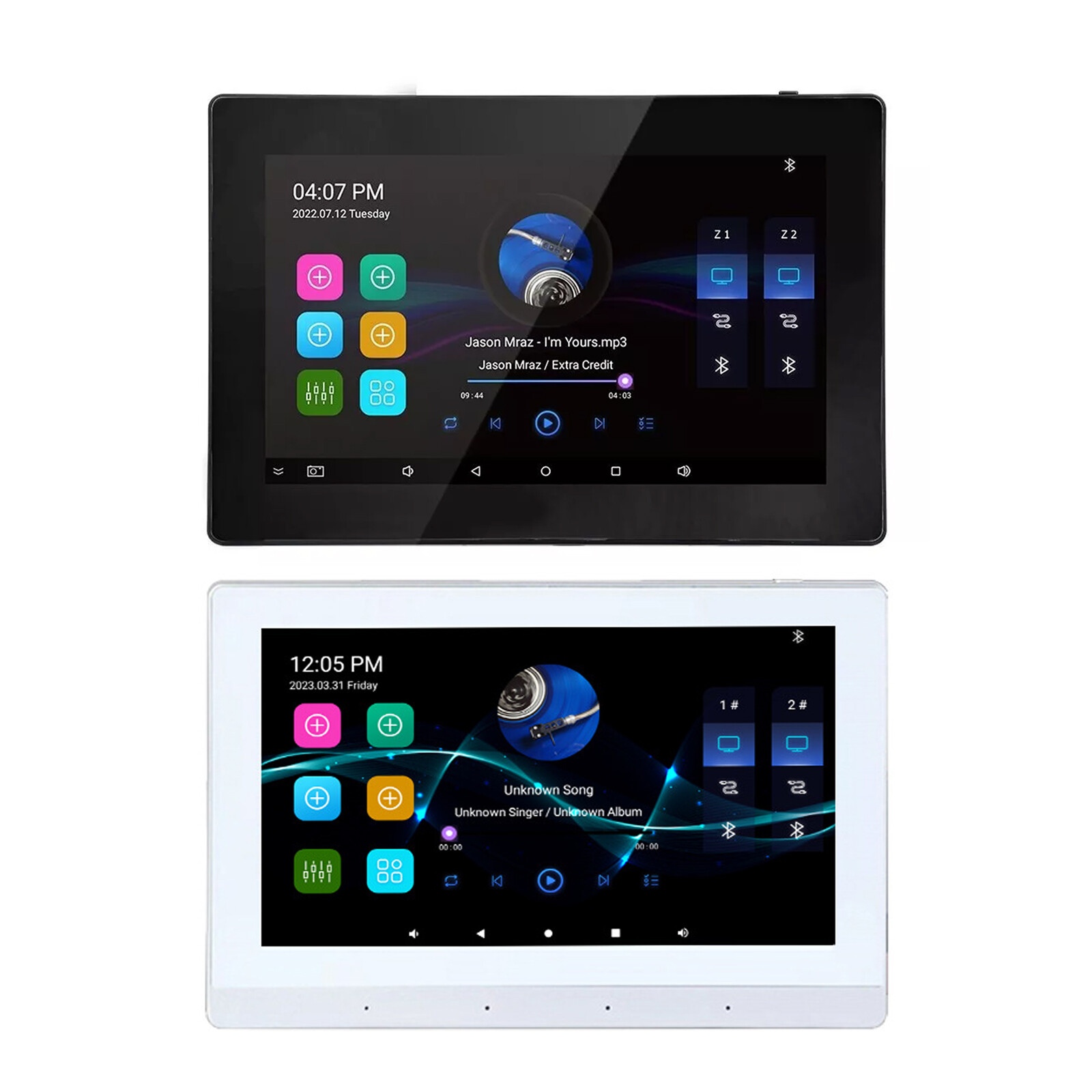 On-Wall Amplifier WIFI Touch Screen Bluetooth Android Audio 7" Background Music