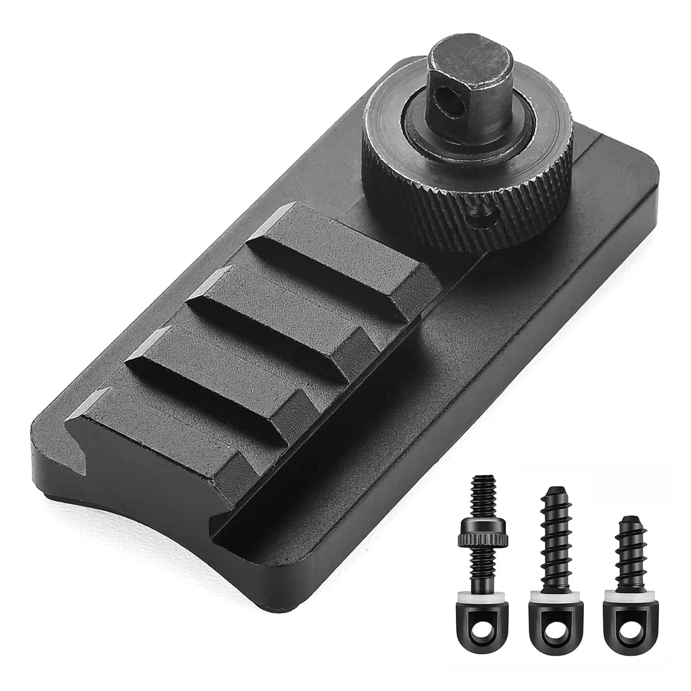 Sling Stud Picatinny Adapter 3 Slot QD Bipod Mount Aluminum AntiSlip Base
