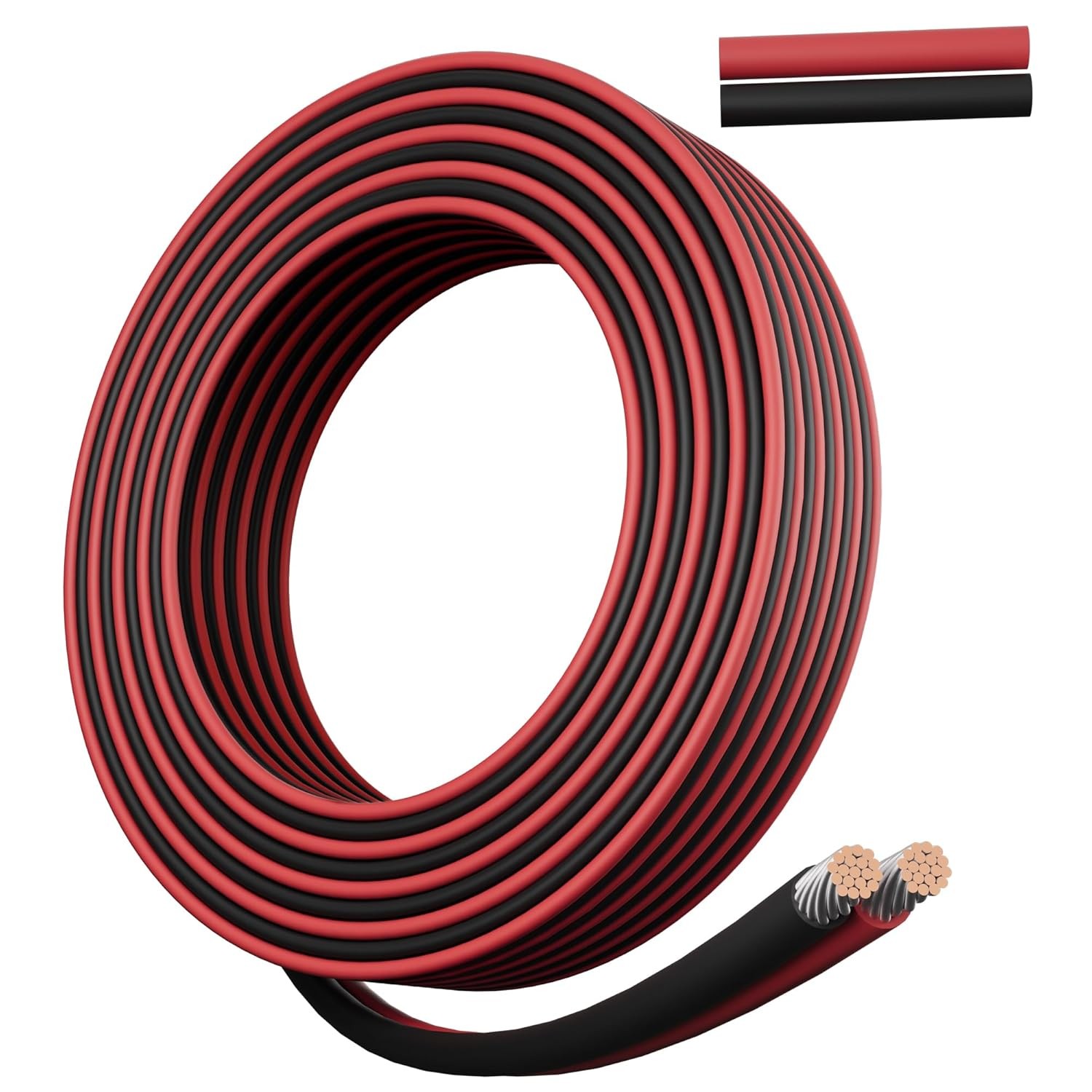 22 Gauge 2 Conductor Electrical Wire 100 Ft, 22 AWG 100FT, Black; Red