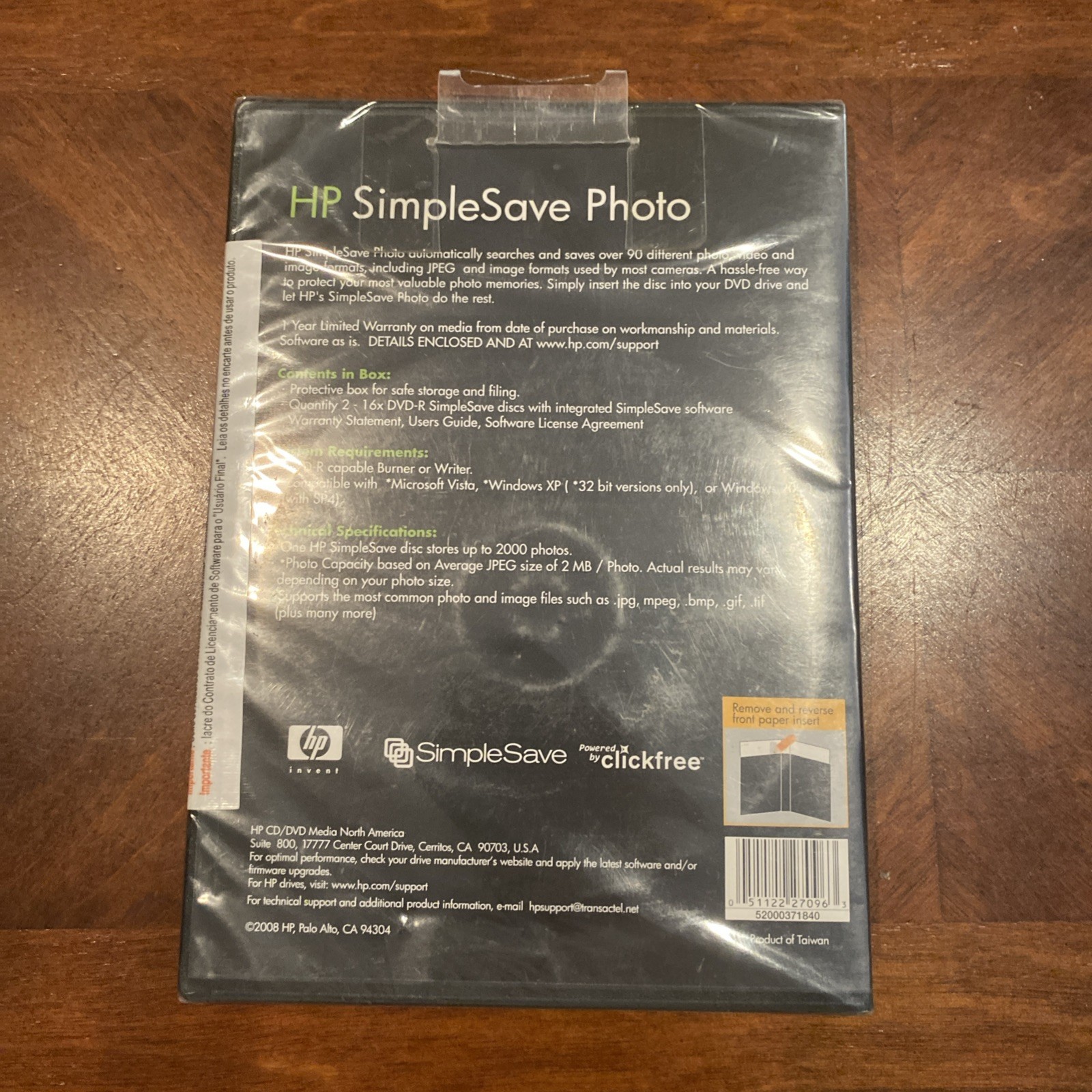 HP SimpleSave Photo DVD Automatic Backup System