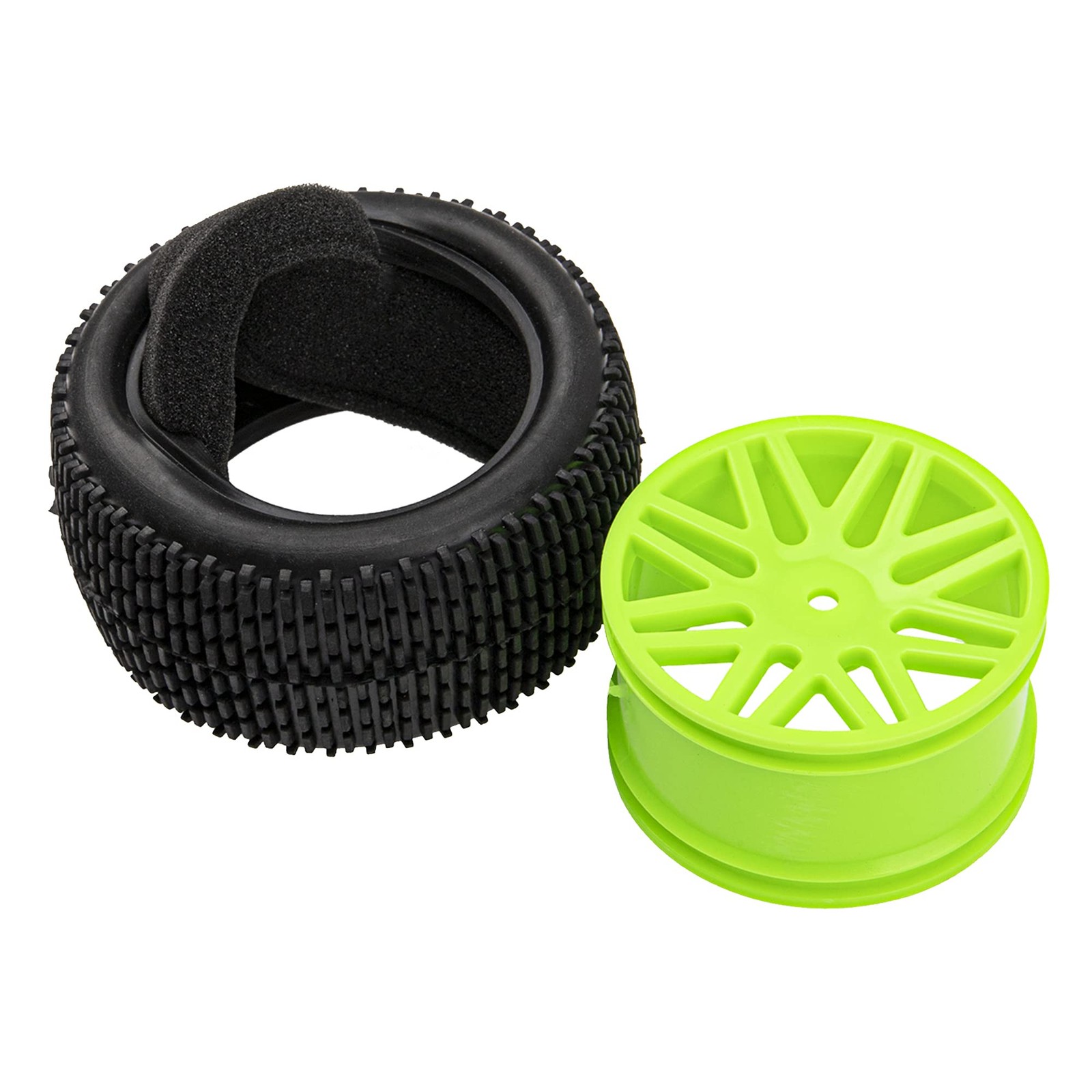 12mm Hex Wheel Rims & OD 88mm/3.46" Tires with Foam Front Rear Wheel with Red...