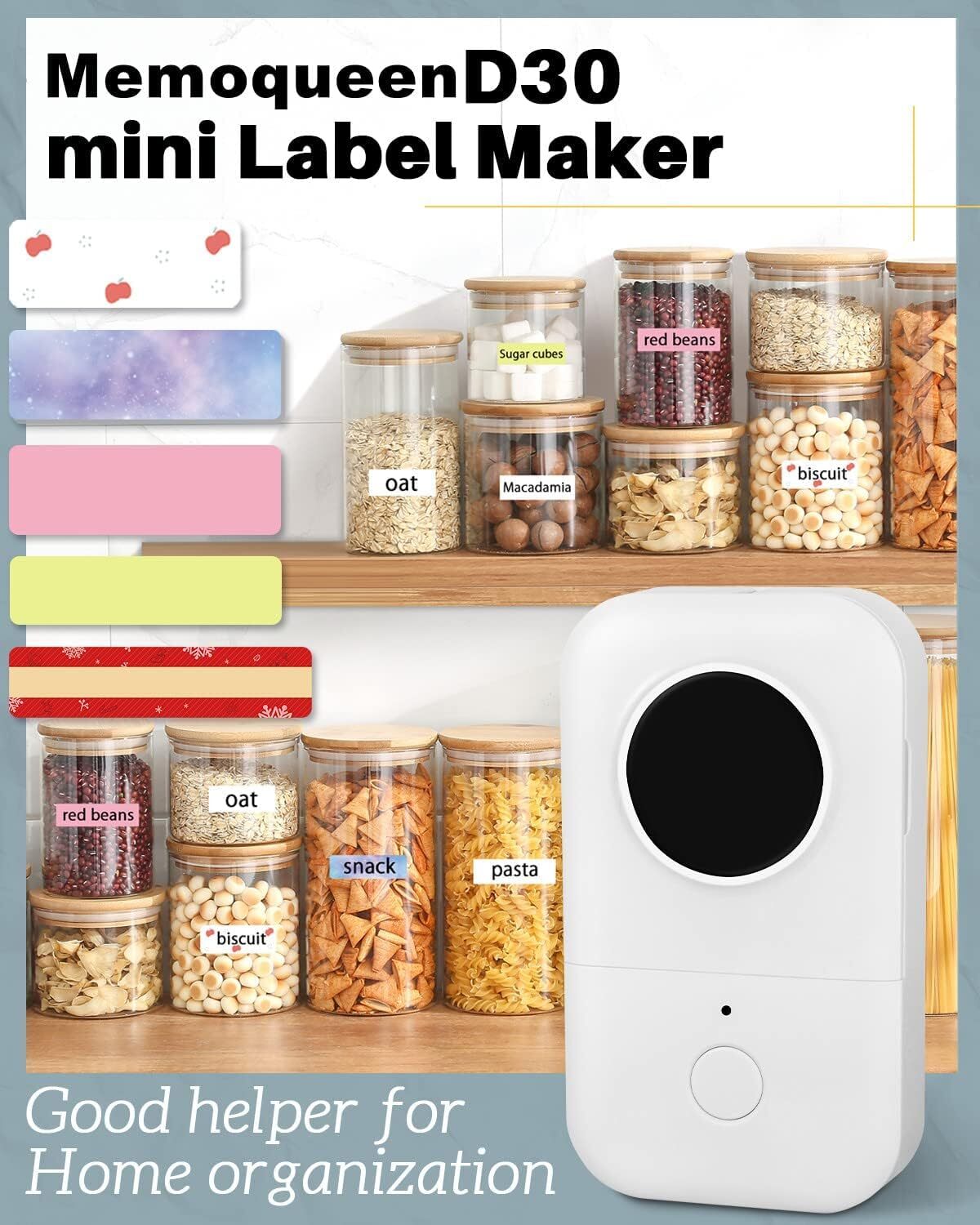 Phomemo D30 Label Maker Machine Portable Bluetooth Mini Thermal Label Printer