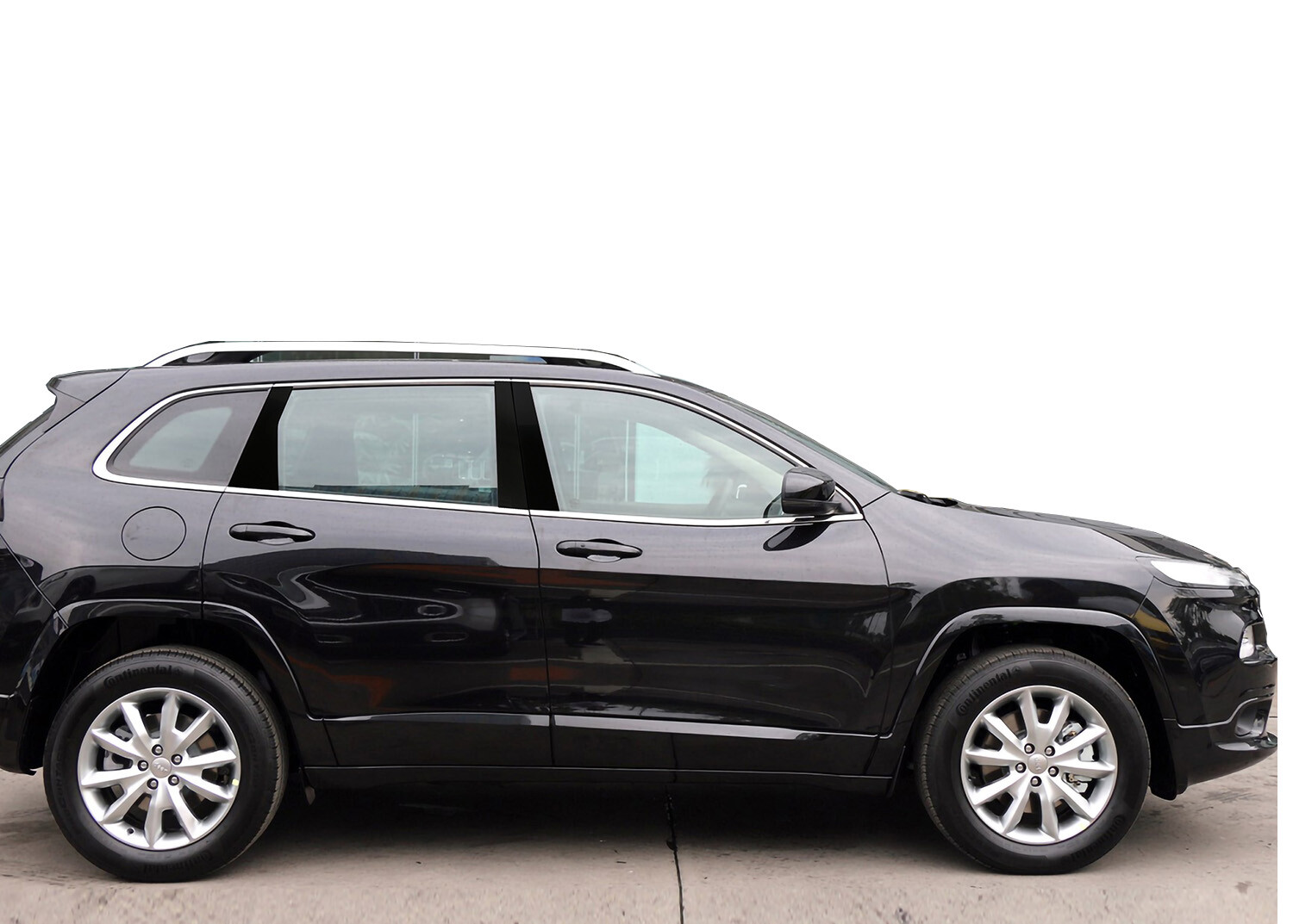 ✅ Window Door Column B Pillar Post Trim Cover Stickers For Jeep Cherokee 2014-23