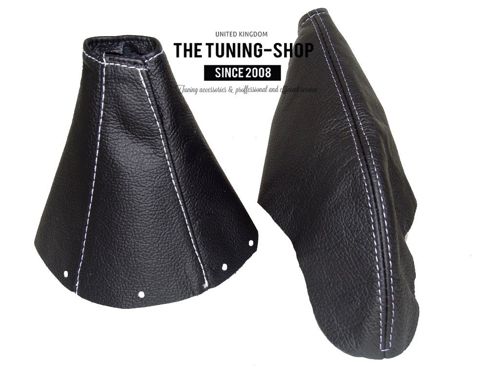 Shift and Ebrake Boot For Toyota Supra MK4 1993-02 Leather White Stitching